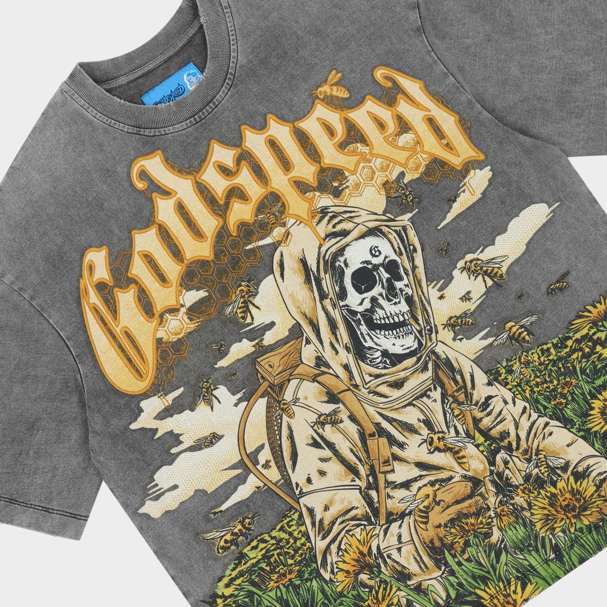 Godspeed Save The Bees NG Grey Wash T Shirt