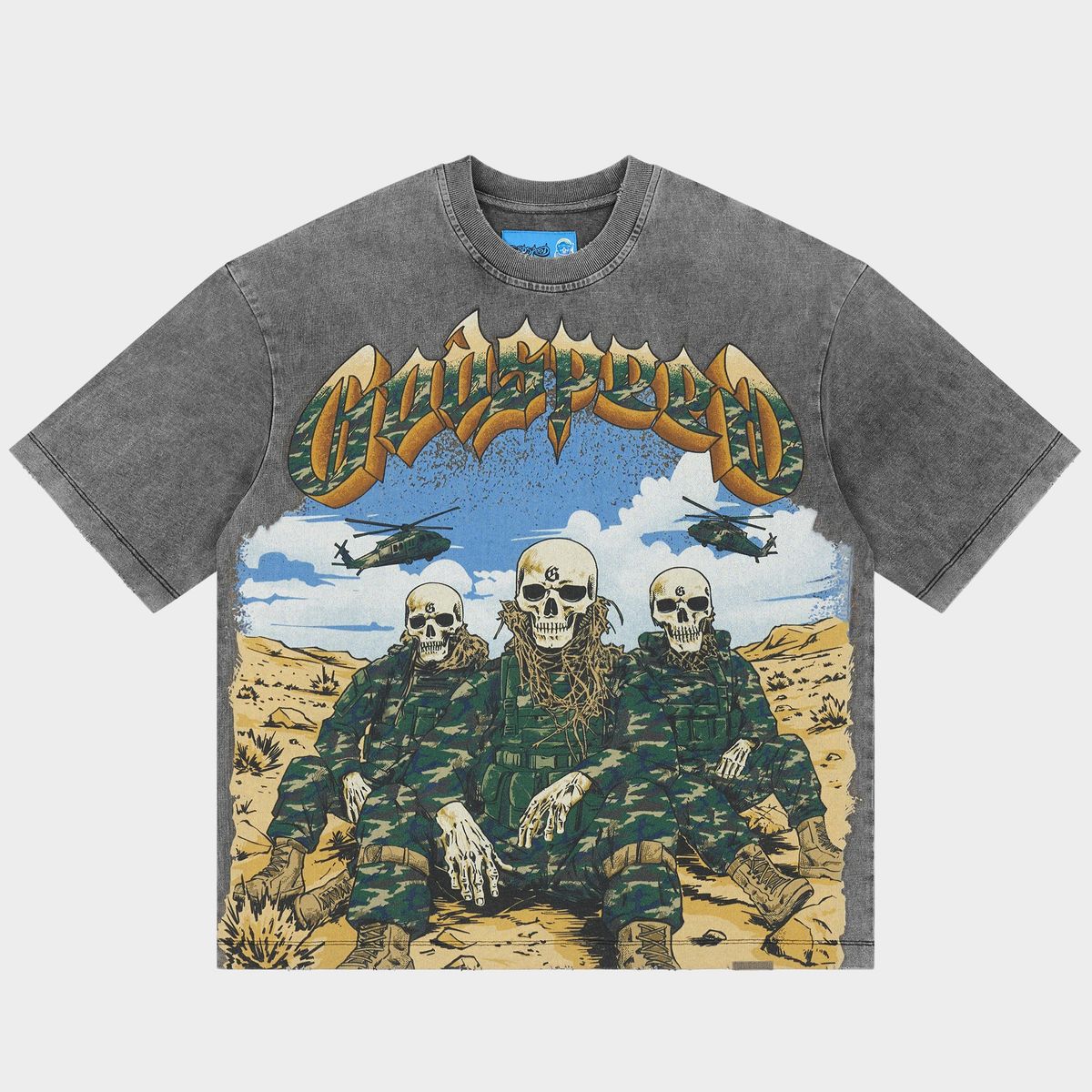 Godspeed Squadron NG Grey Wash T Shirt