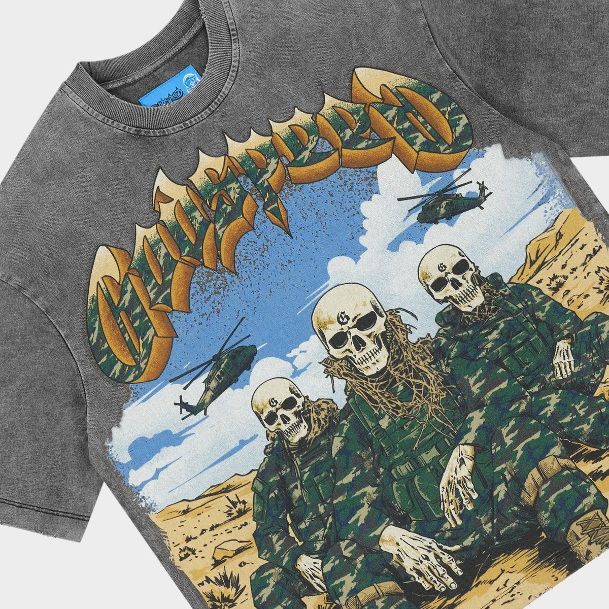 Godspeed Squadron NG Grey Wash T Shirt