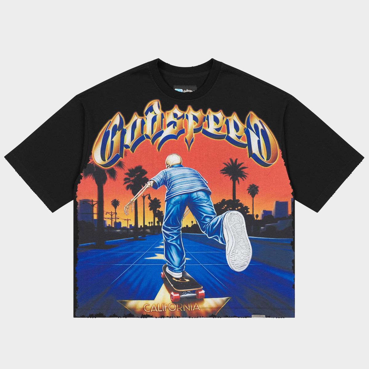 Godspeed Kick Push Black T Shirt