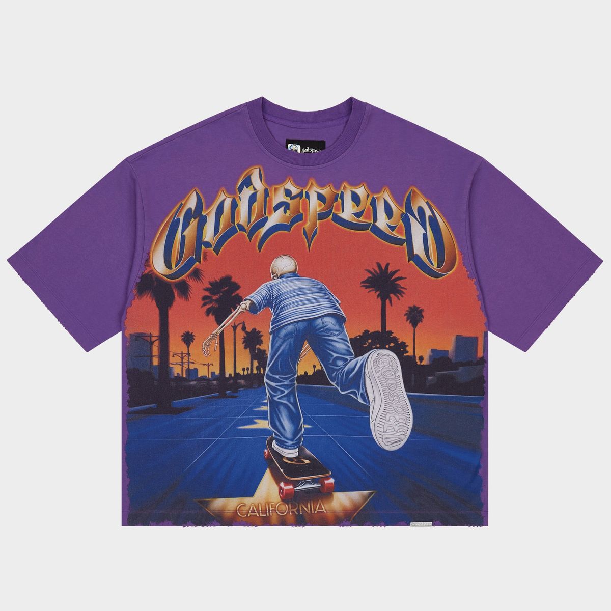Godspeed Kick Push T-Shirt In Purple