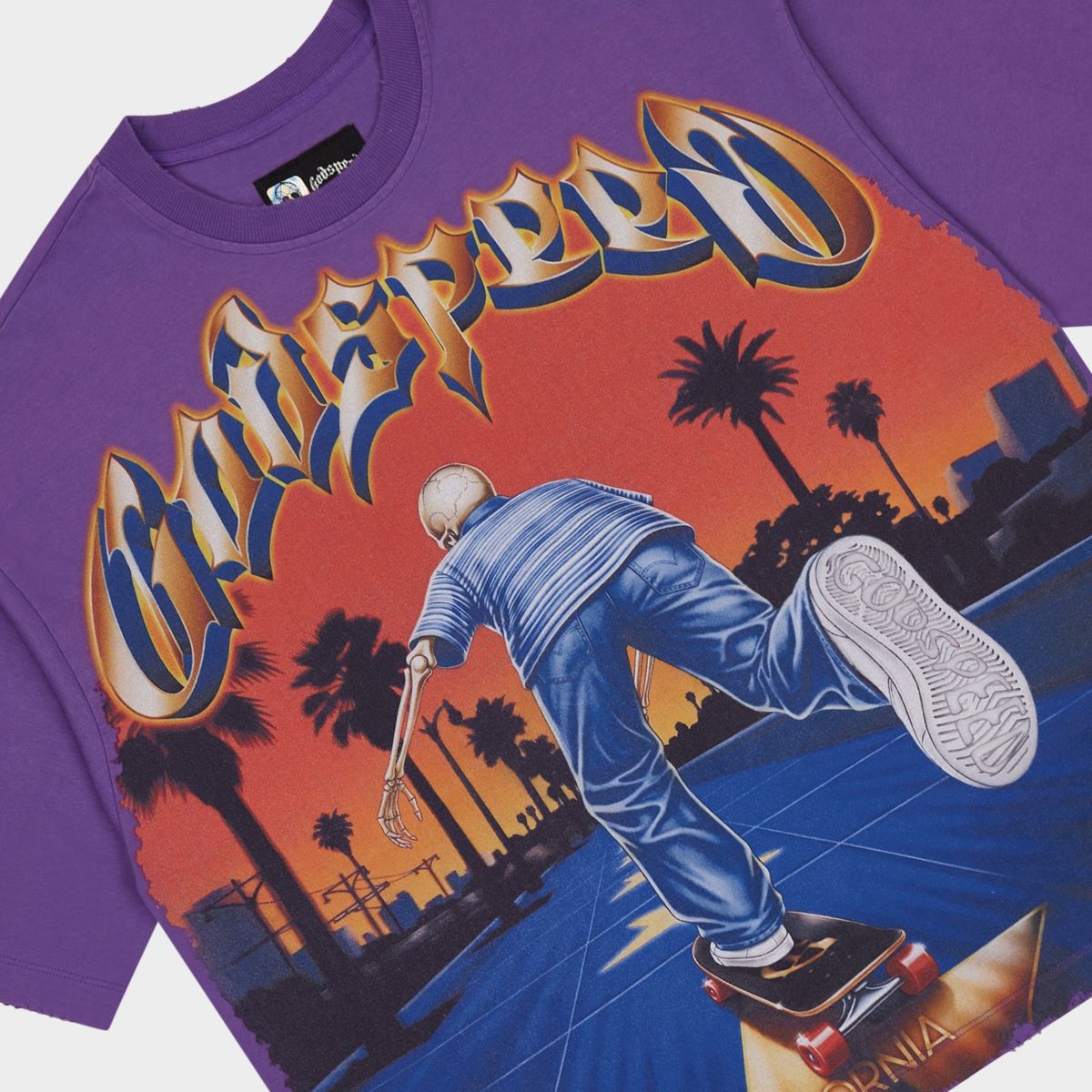 Godspeed Kick Push T-Shirt In Purple