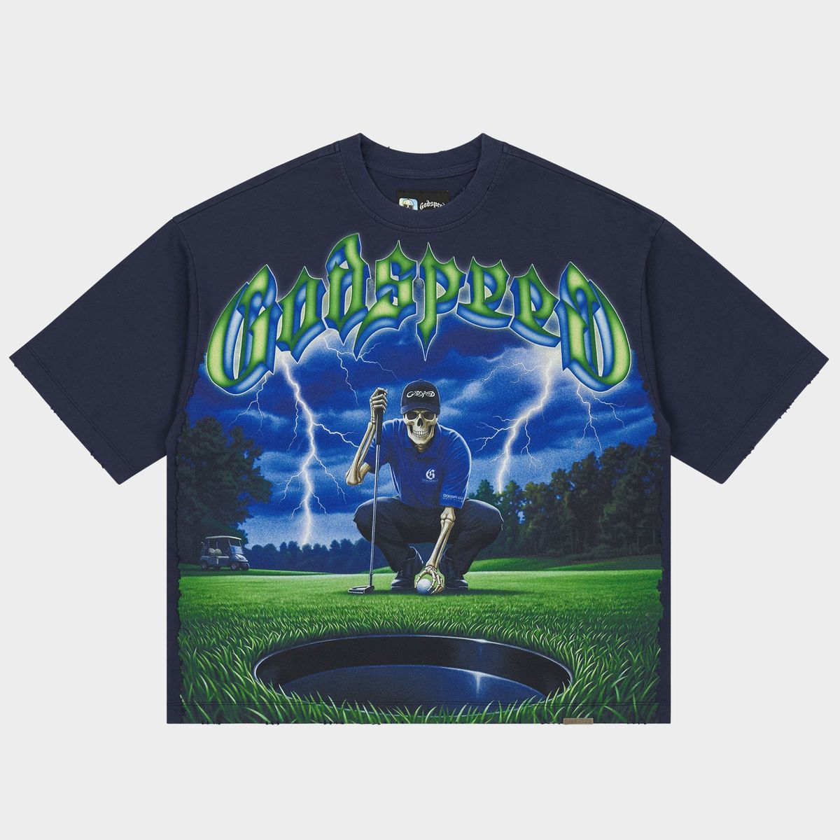 Godspeed No Mulligans Navy T Shirt