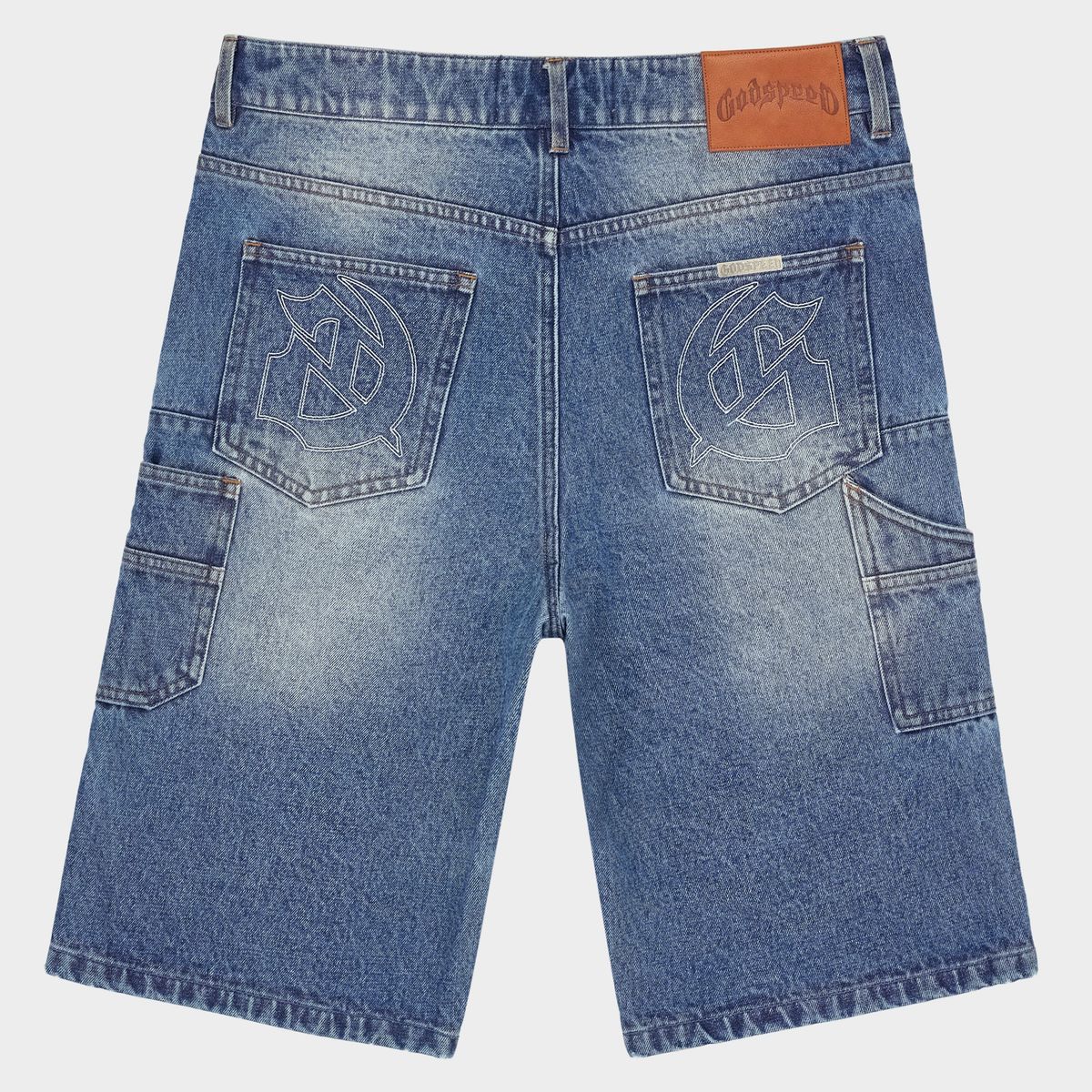 Godspeed Twin Panel Denim Blue Shorts