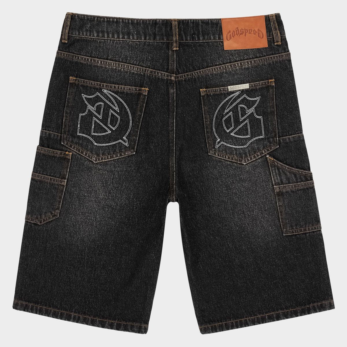 Godspeed Twin Panel Denim Black Shorts