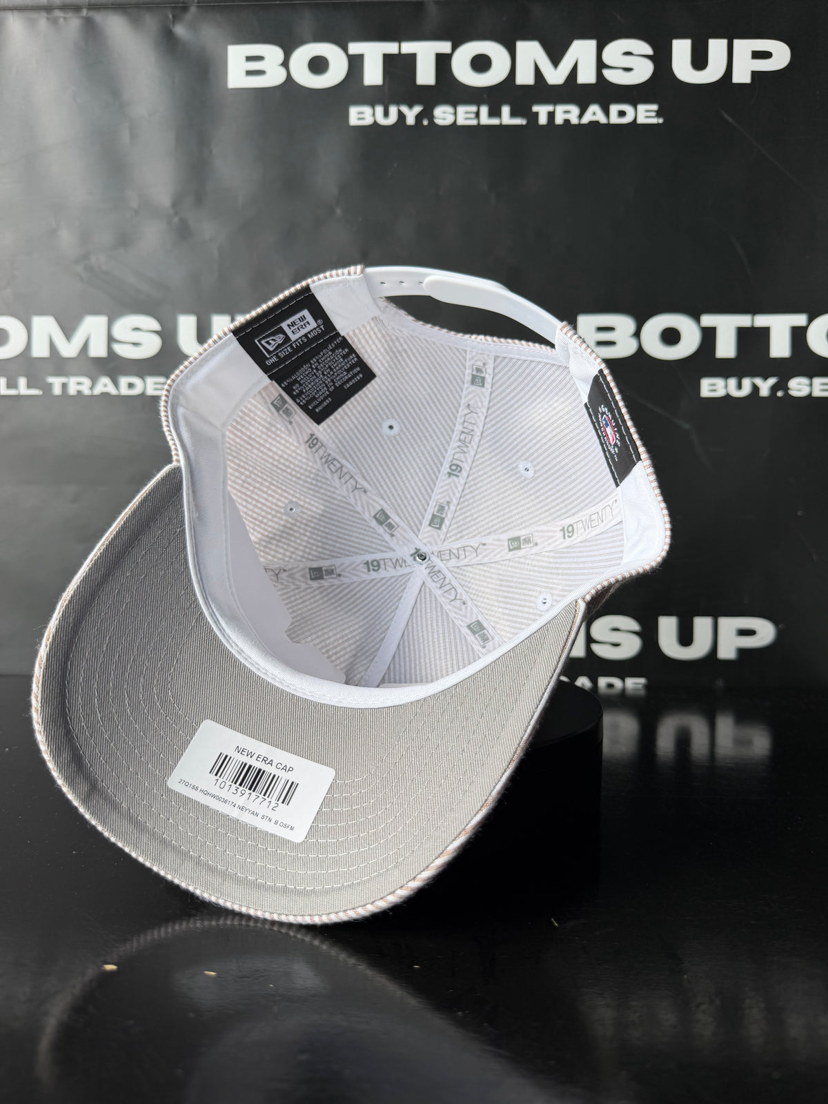 New York Yankees Seersucker Pinstripe 19Twenty Snapback Hat In Stone