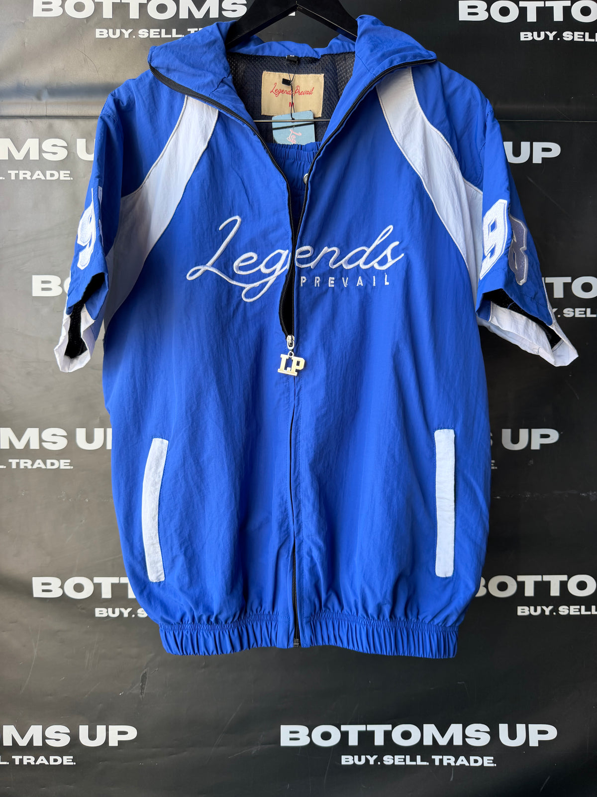 Legends Prevail Short Sleeve Windbreaker Set In Royal Blue