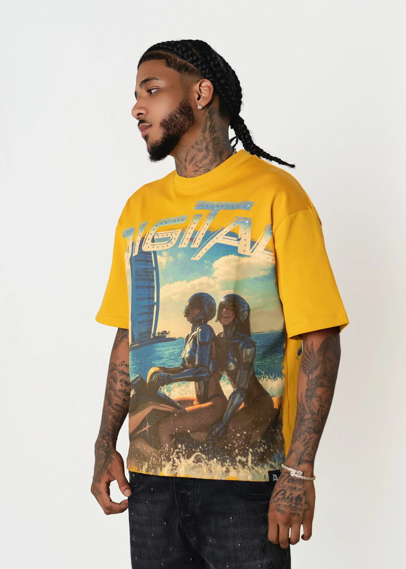 Digital Jet Ski T-Shirt In Yellow