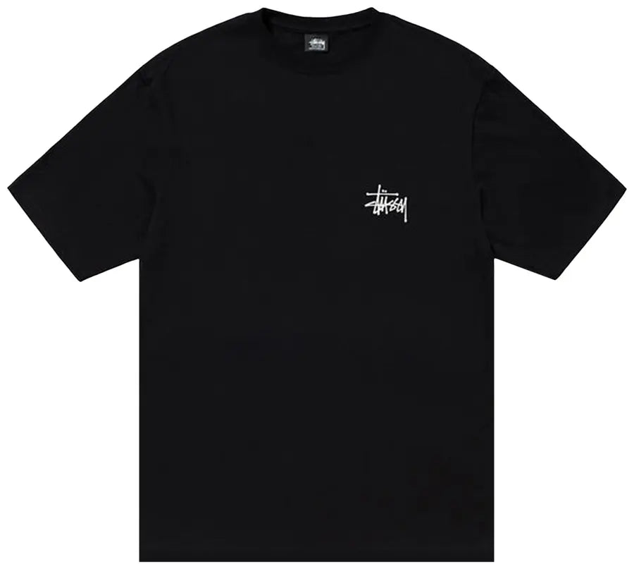 Stussy Basic Pigment Dyed T-shirt In Black