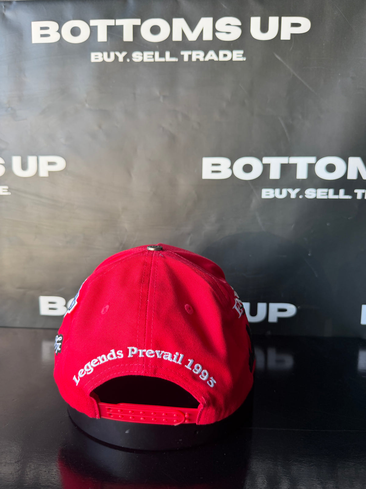 Legends Prevail LP Snapback Hat in Red