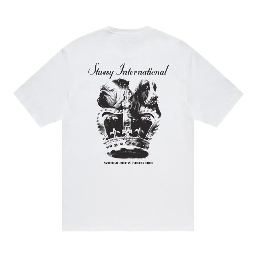 Stussy Dog Crown T-Shirt In White