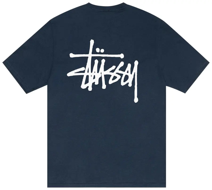 Stussy Basic Pigment Dyed T-shirt In Navy
