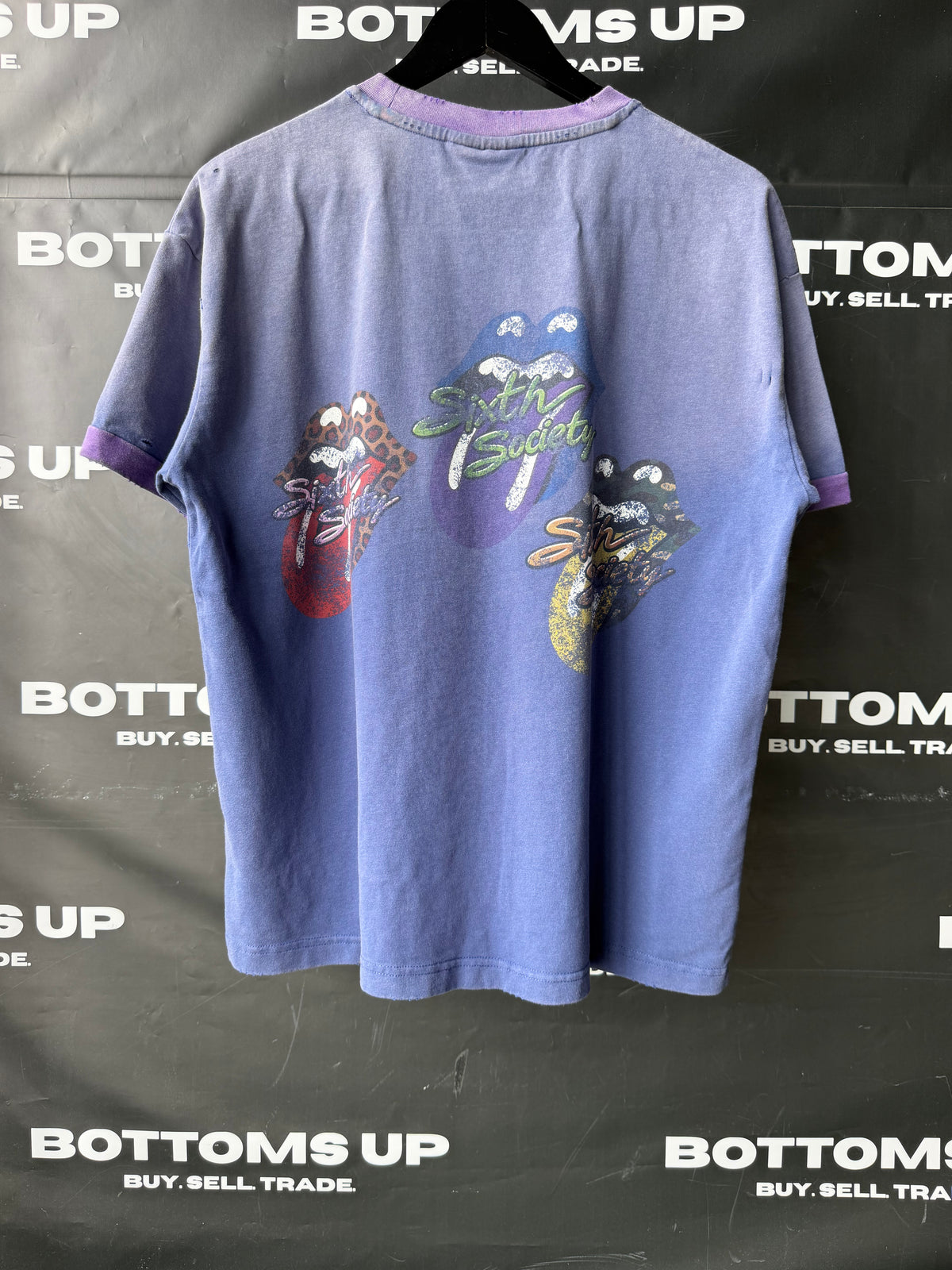 Sixth Society Triple Licks Short Sleeve T-Shirt In Blue