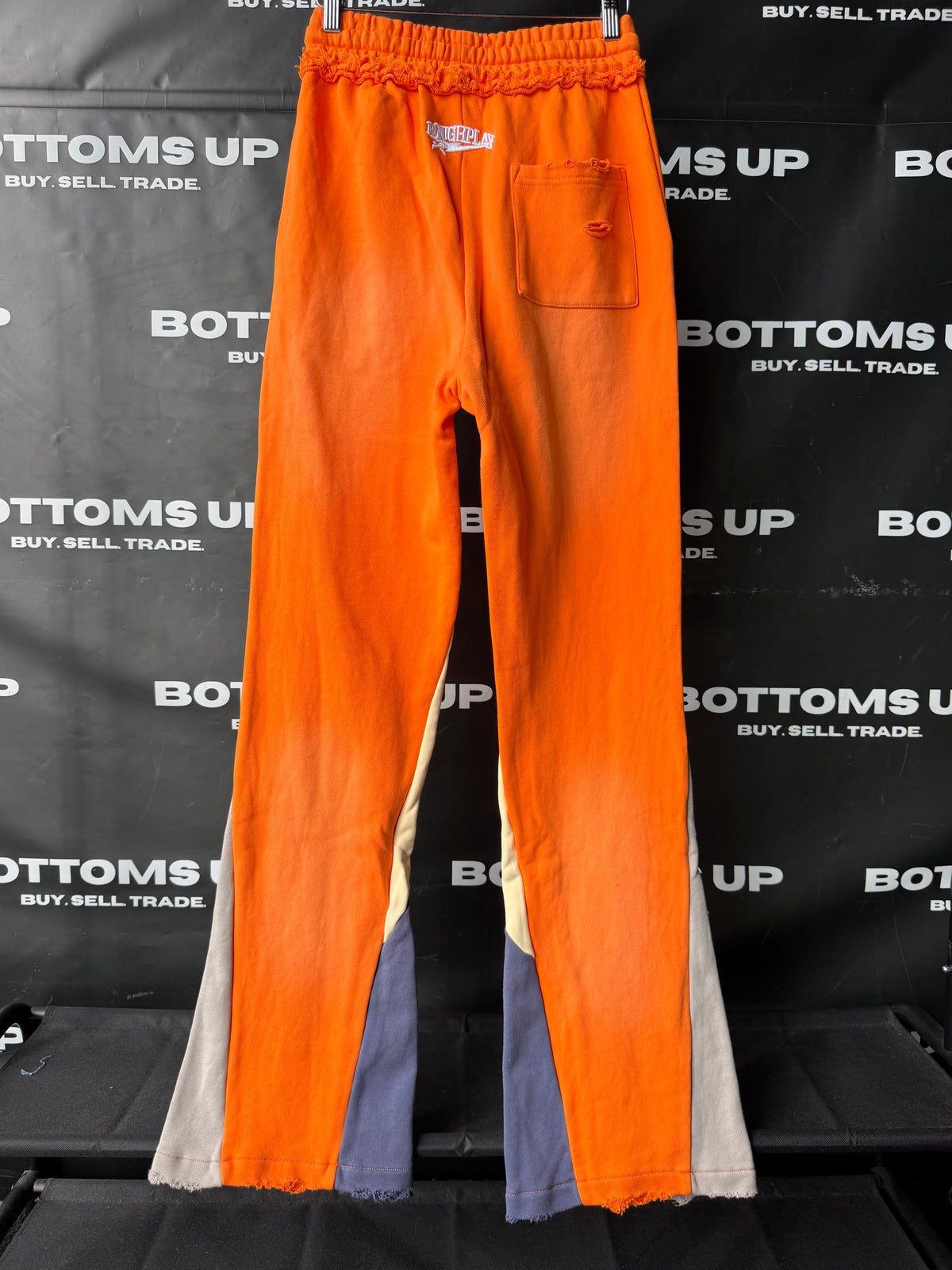 RoughPlay Flare Sweatpants In Orange / Blue