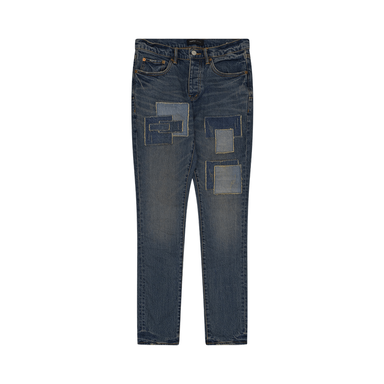 Purple Brand Vintage Square Patch Repair Jeans 'Dark Indigo' P001 VSPR323