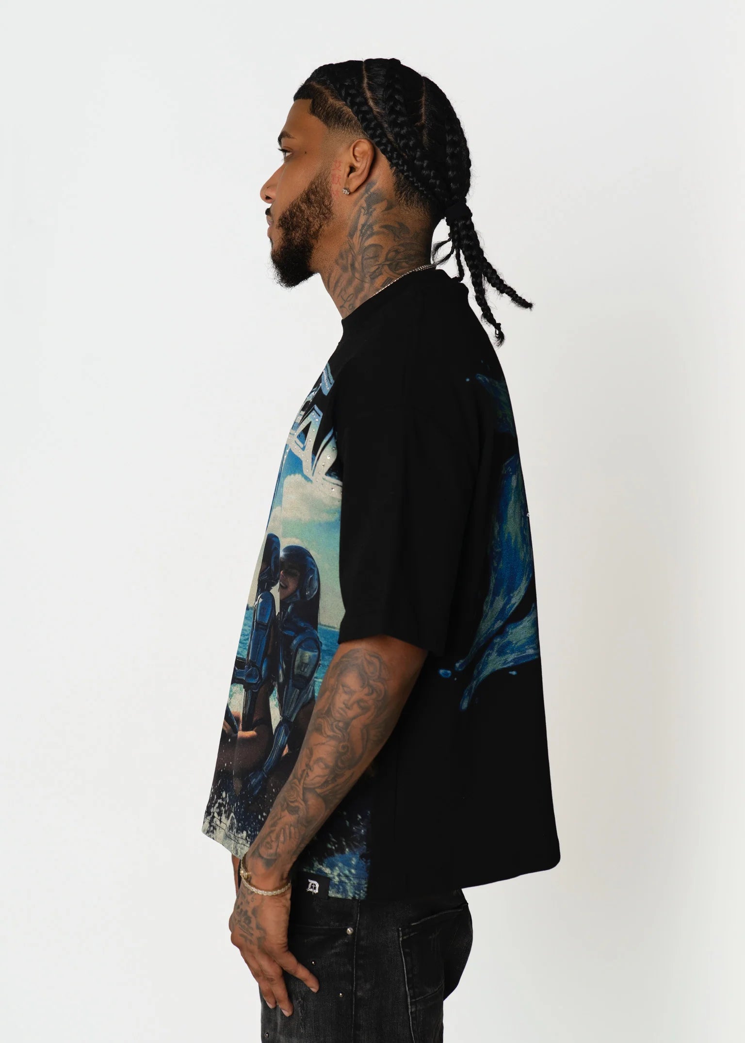 Digital Jet Ski T-Shirt In Black