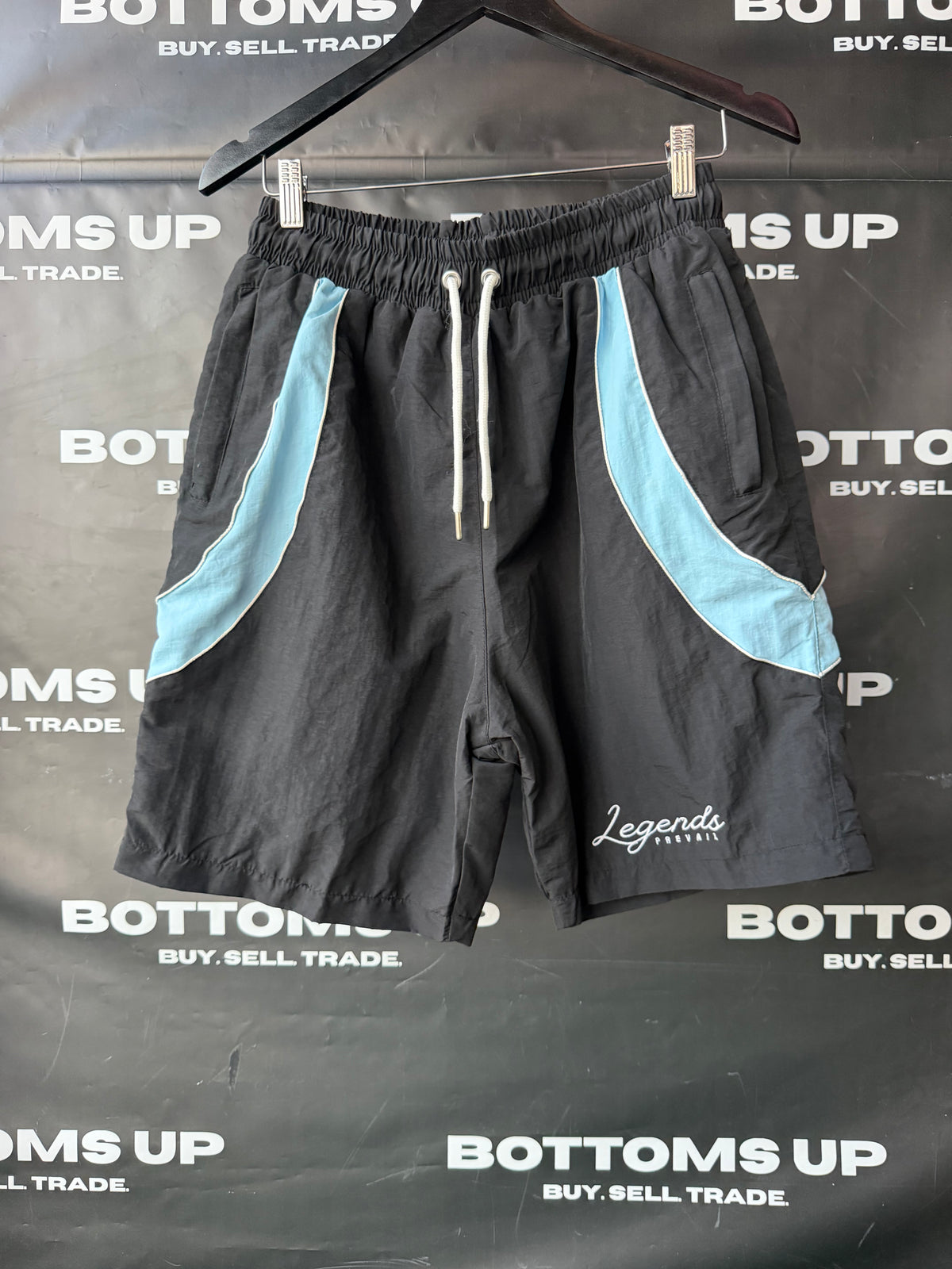 Legends Prevail Short Sleeve Windbreaker Set In Black / Light Blue