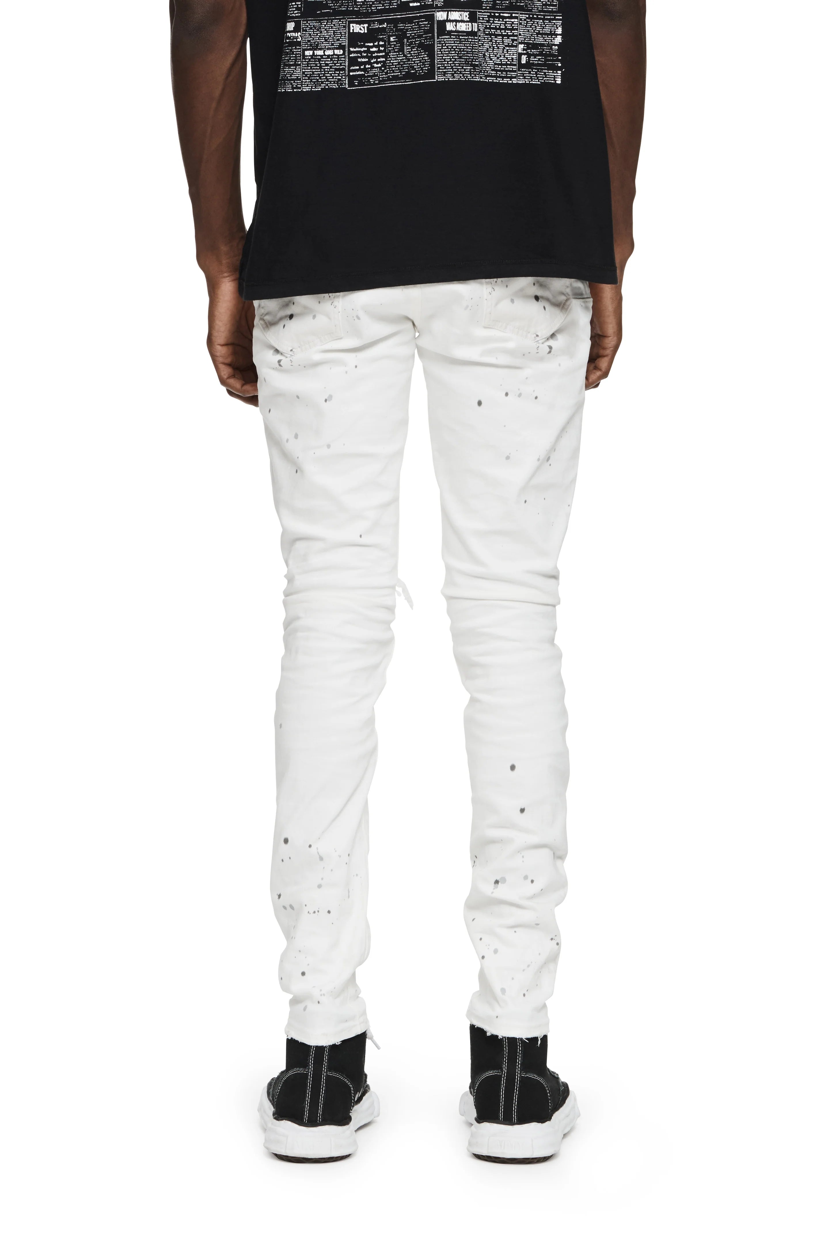 Purple Brand Purple Brand Paint Blowout Denim Pants White P001 OWPB122