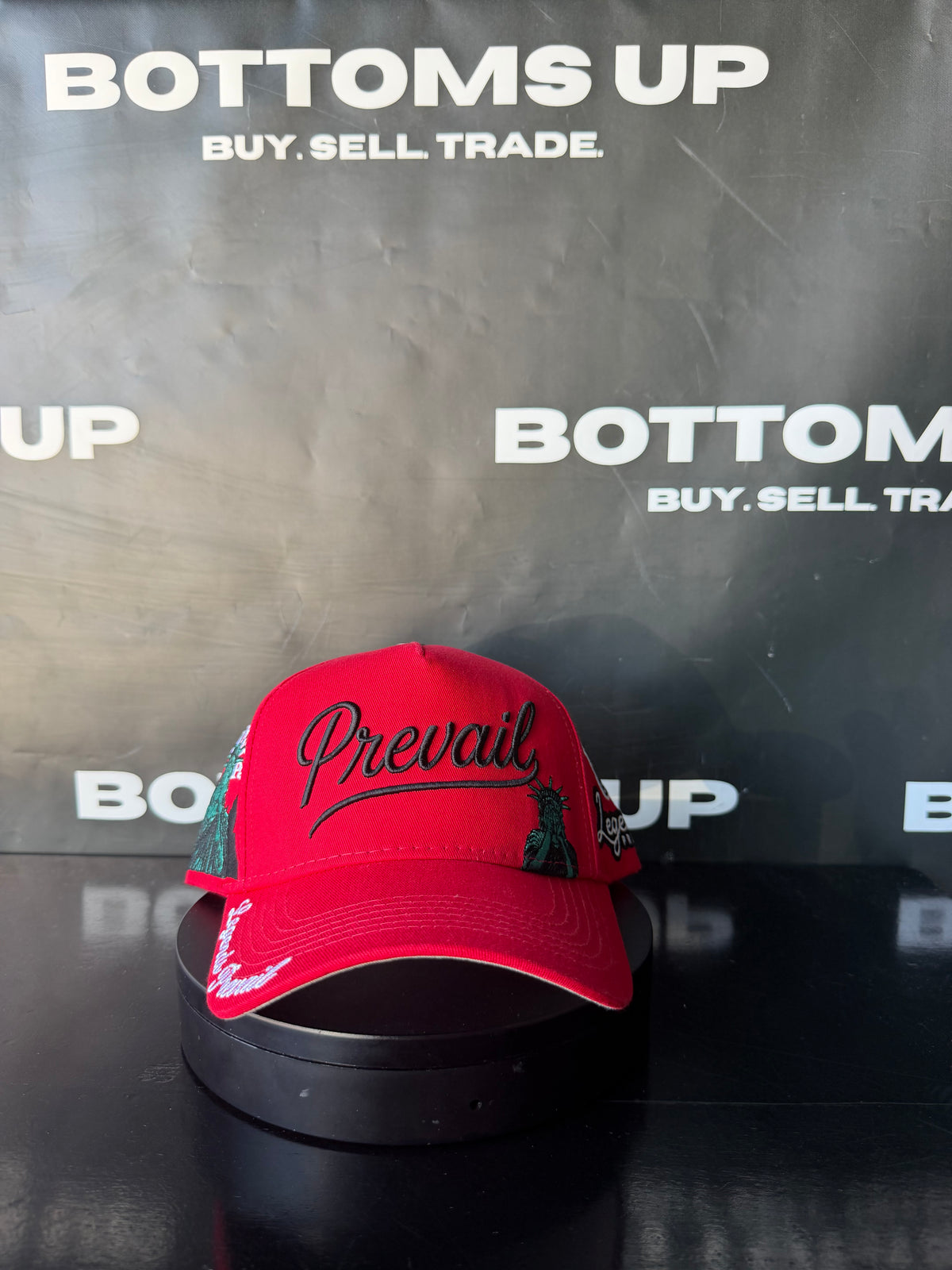 Legends Prevail Prevail Snapback Hat in Red