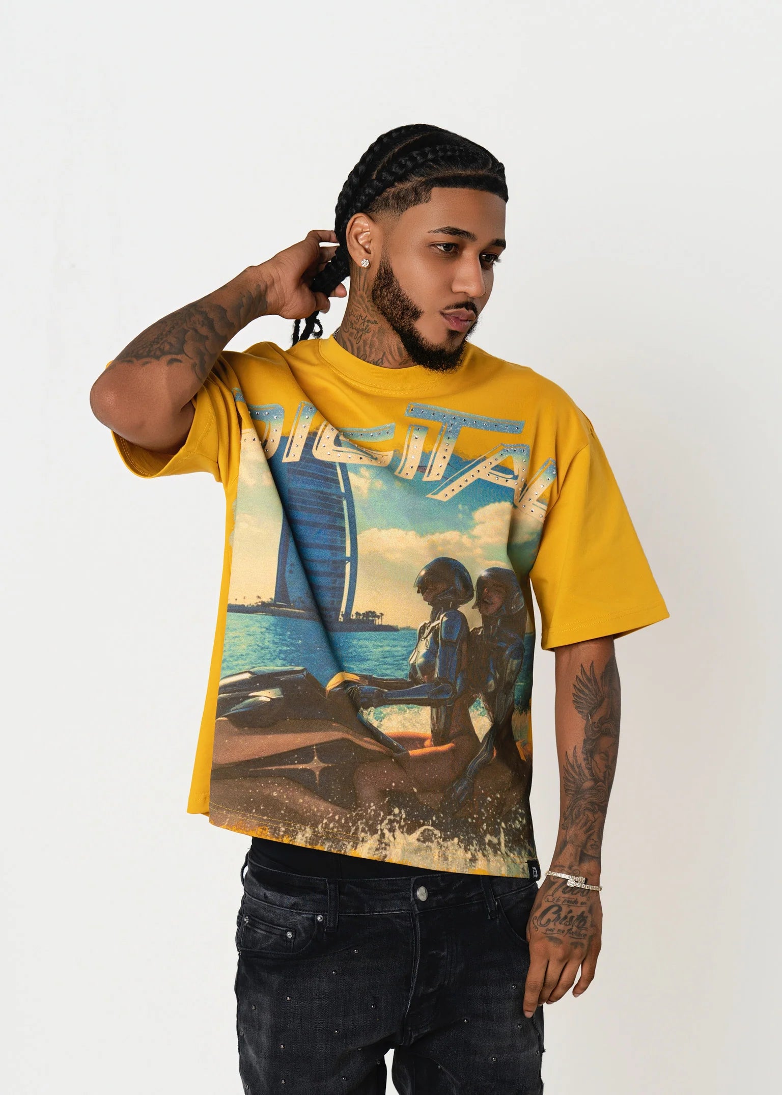 Digital Jet Ski T-Shirt In Yellow