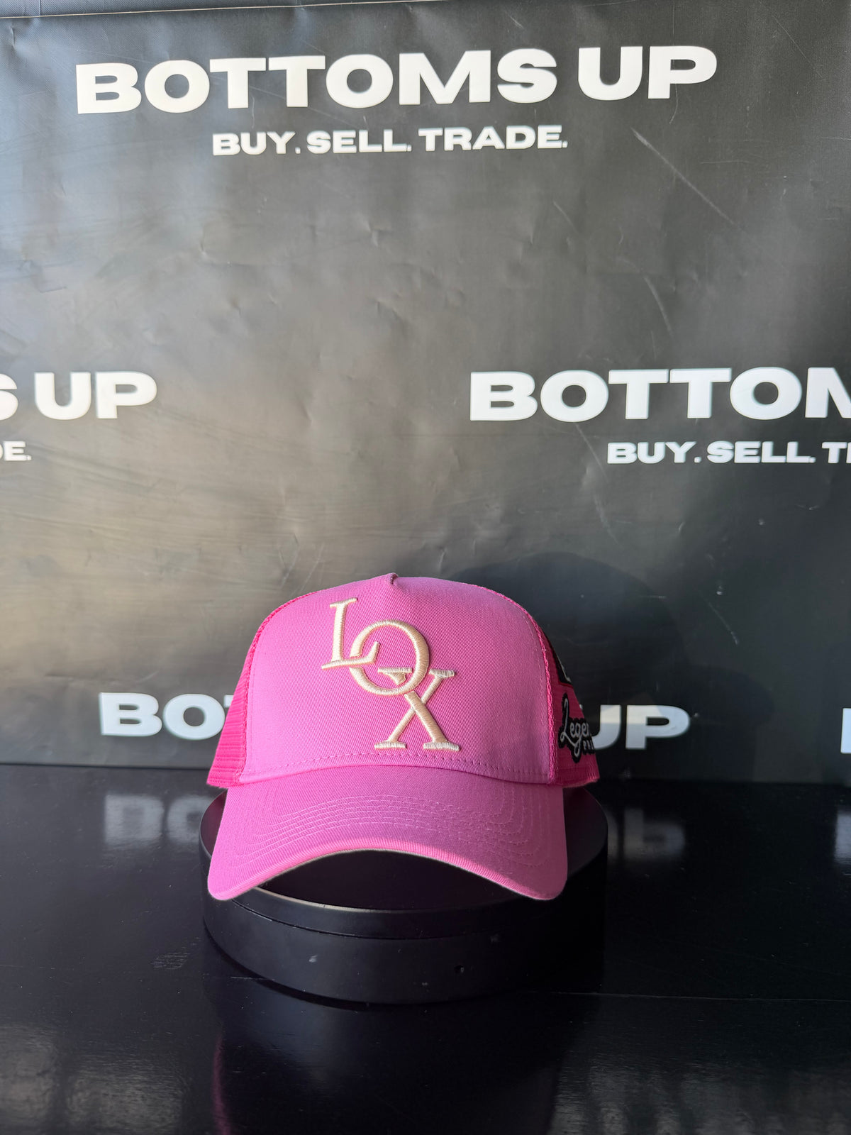 Legends Prevail x LOX Trucker Hat In Pink