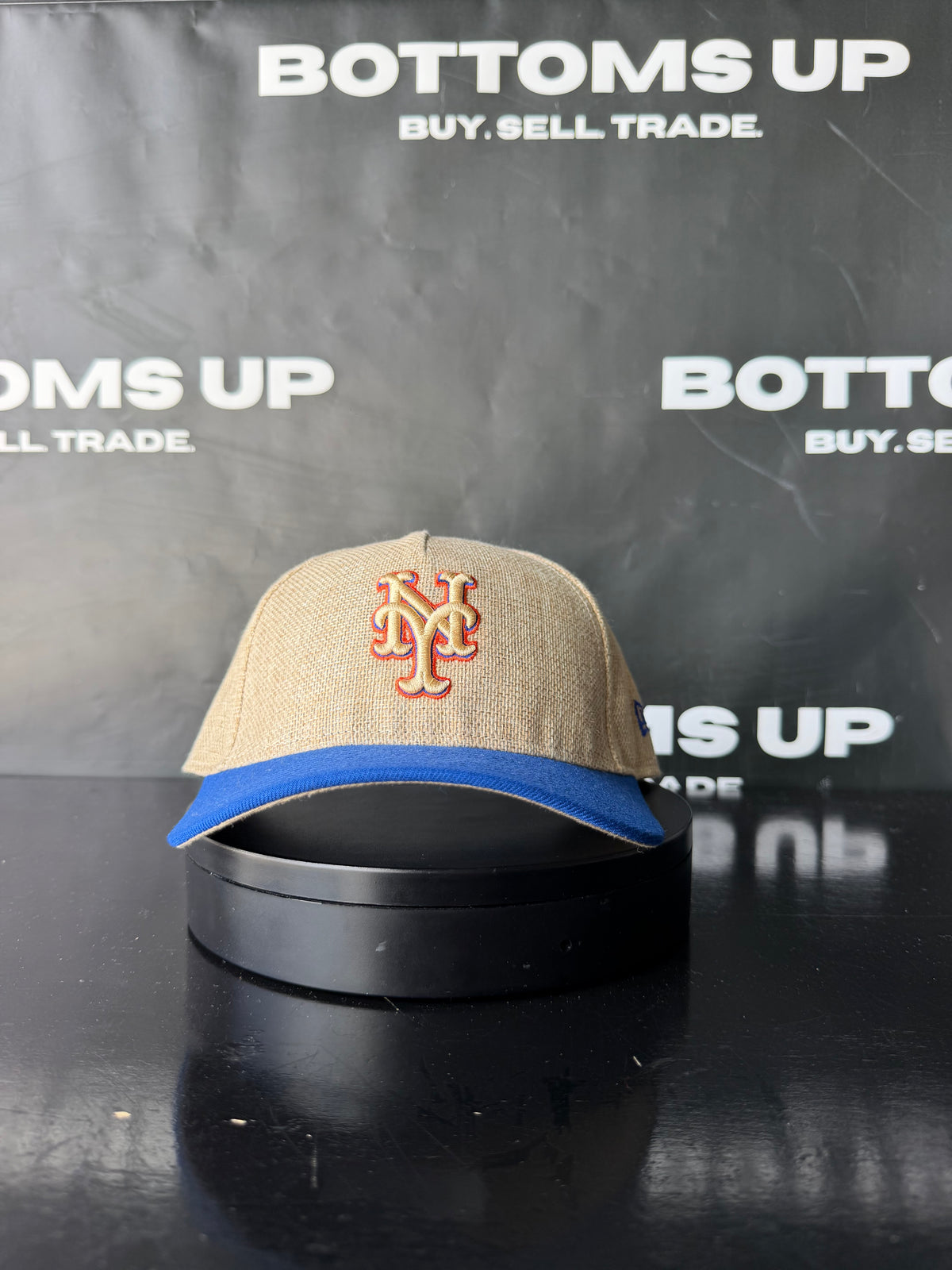 New York Mets New Era 9Forty Twine Snapback In Natural / Royal Women