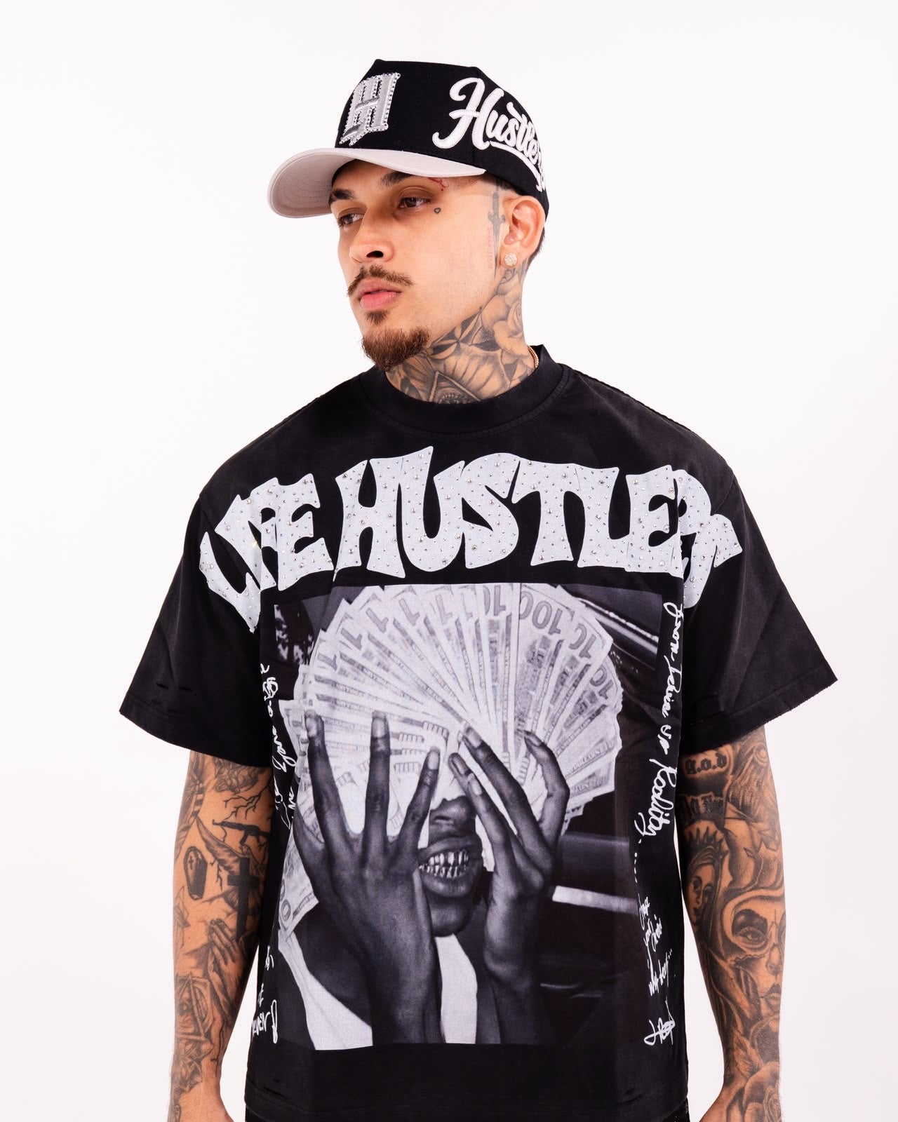 Life Hustlers Money Blind T-Shirt In Black