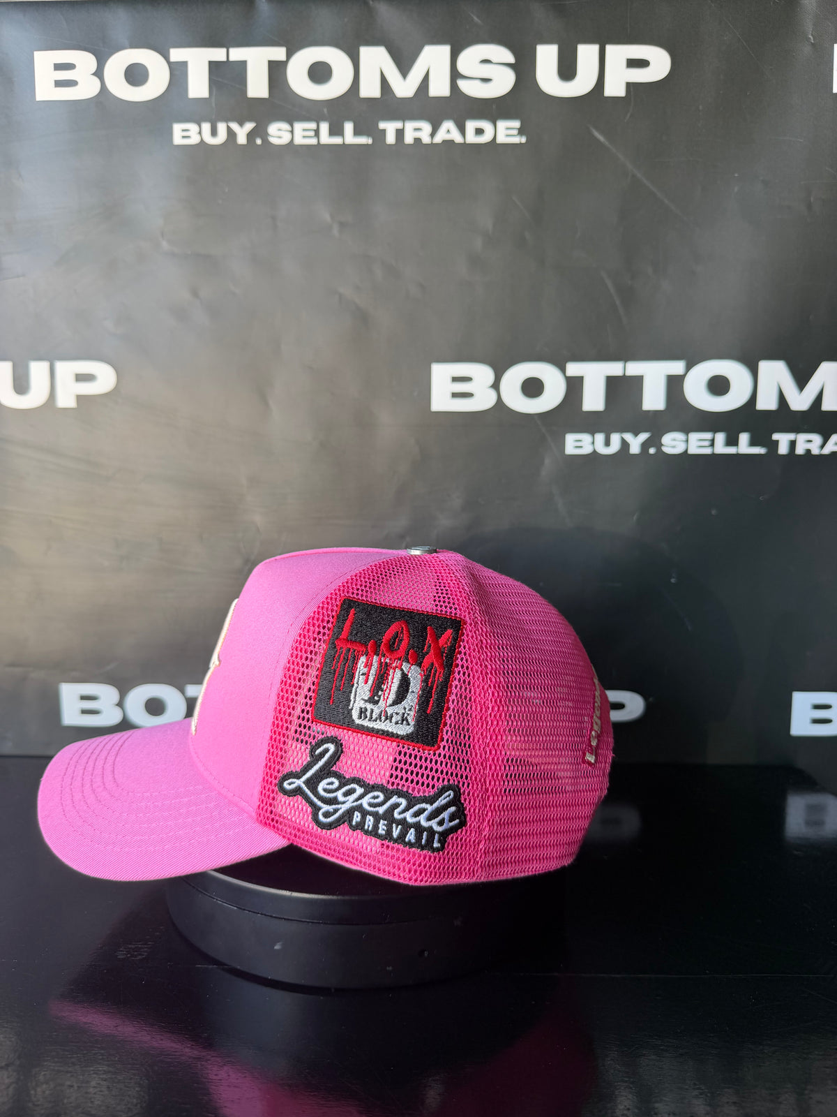 Legends Prevail x LOX Trucker Hat In Pink