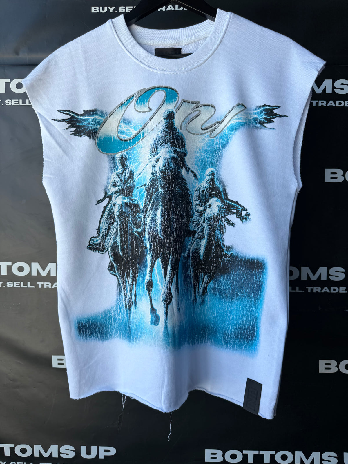 Rich Oni Ghost Riders Sleeveless T-Shirt In White