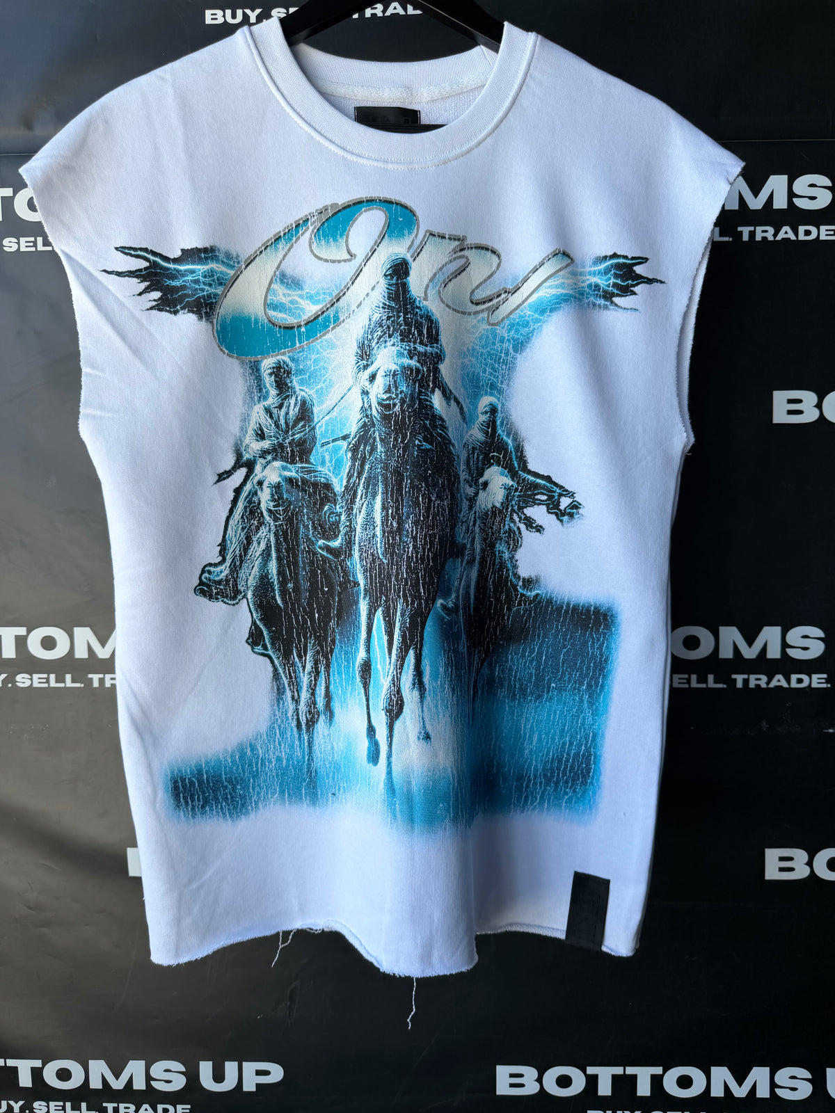 Rich Oni Ghost Riders Sleeveless T-Shirt In White