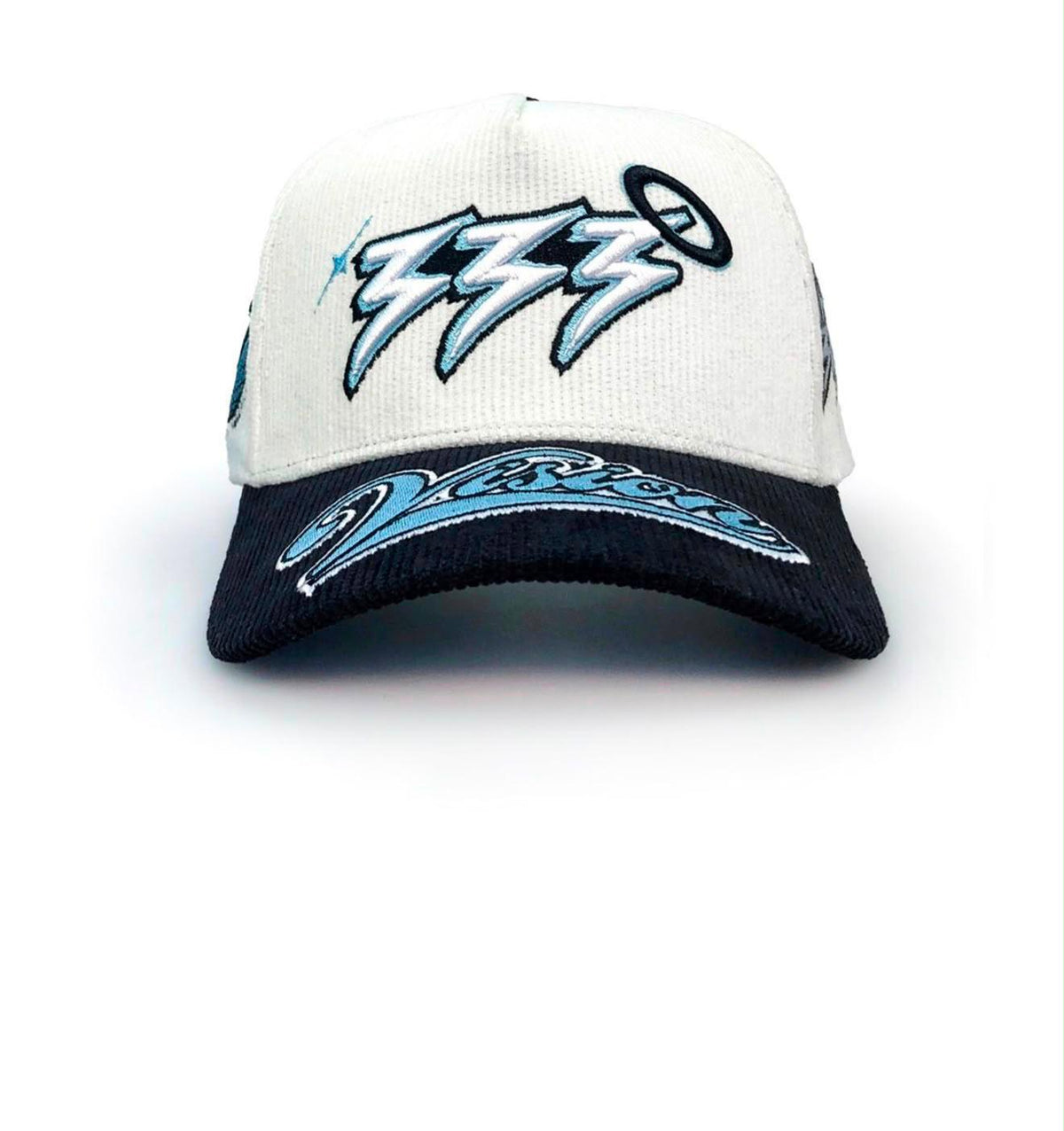 333 3eyevision Cream, White, Black Corduroy Snapback Hat