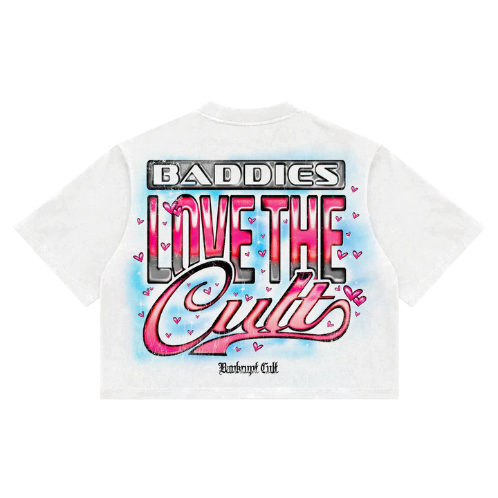 Bankrupt Cult Baddies Logo Crop Top T-Shirt Women