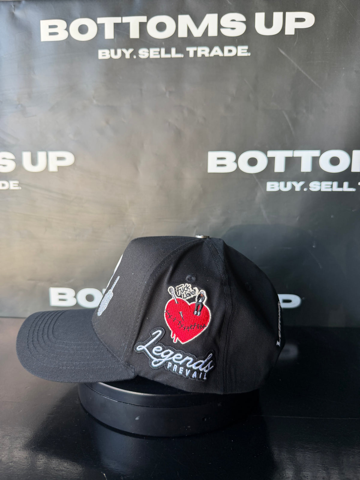 Legends Prevail F Love Snapback Hat in Black
