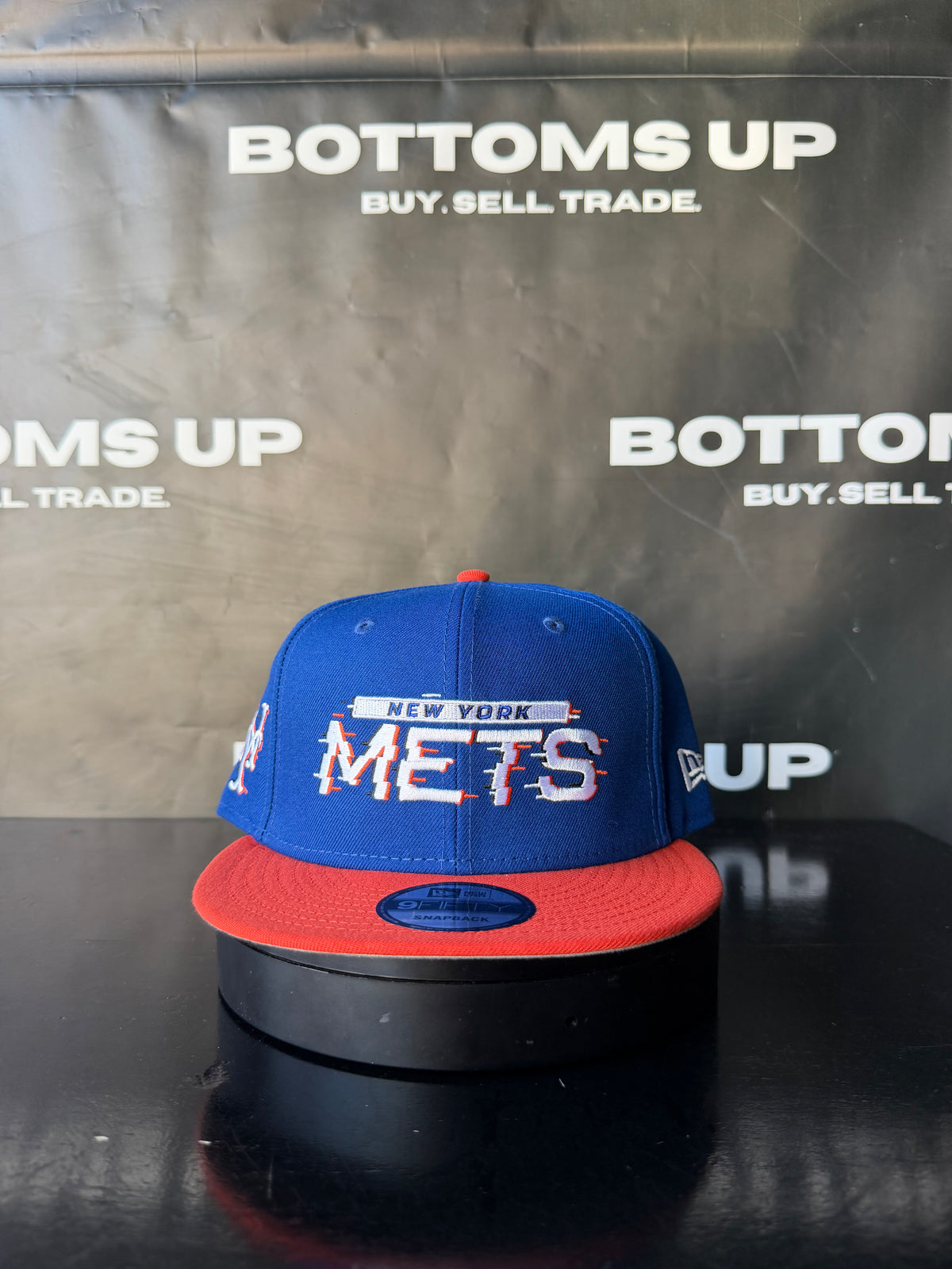 New York Mets New Era 9Fifty Snapback Hat In Blue / Orange