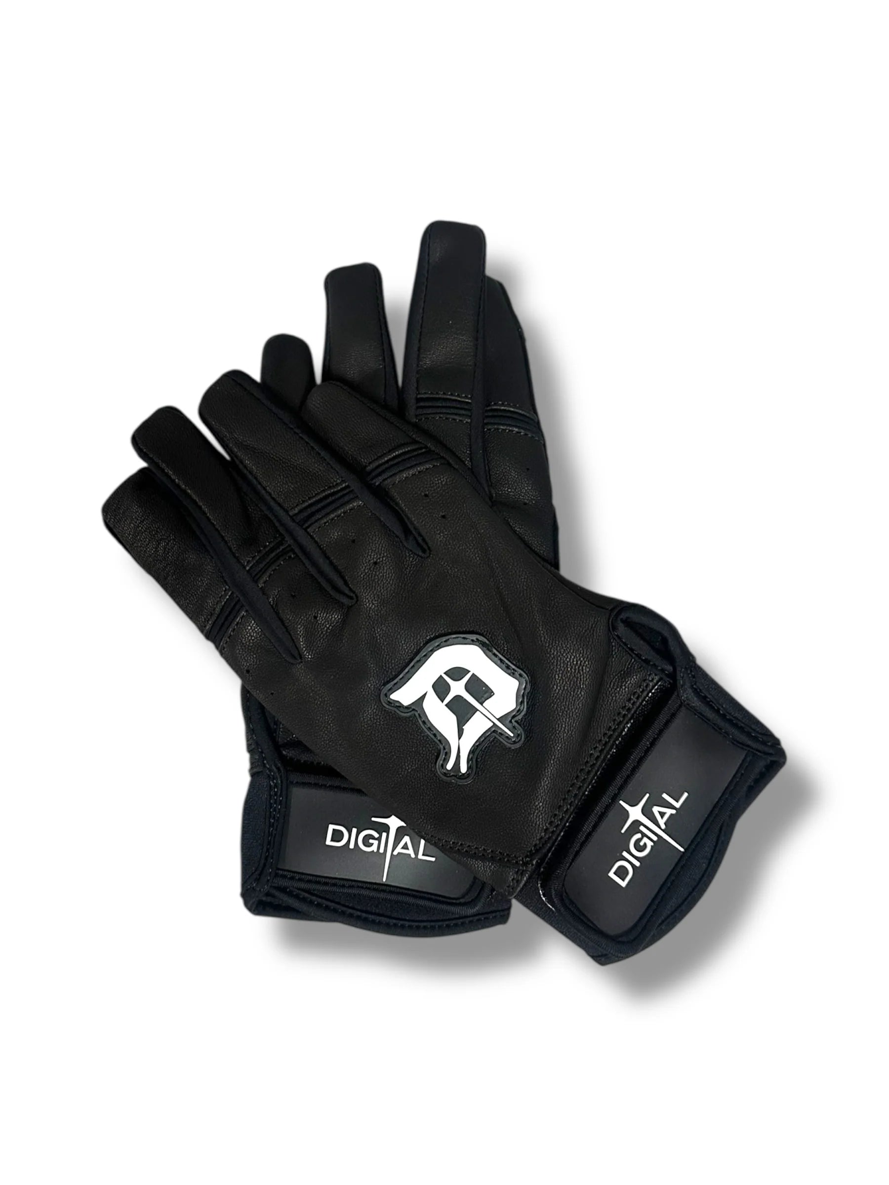 Digital Leather Gloves Black