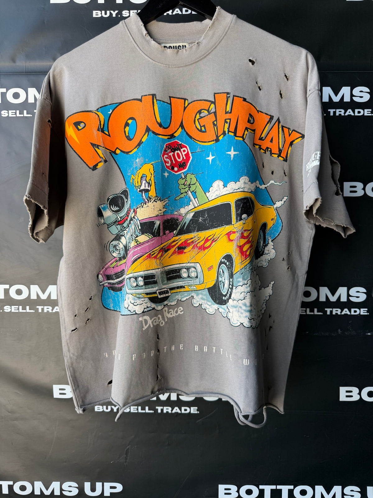 RoughPlay Drag Race T-Shirt In Grey