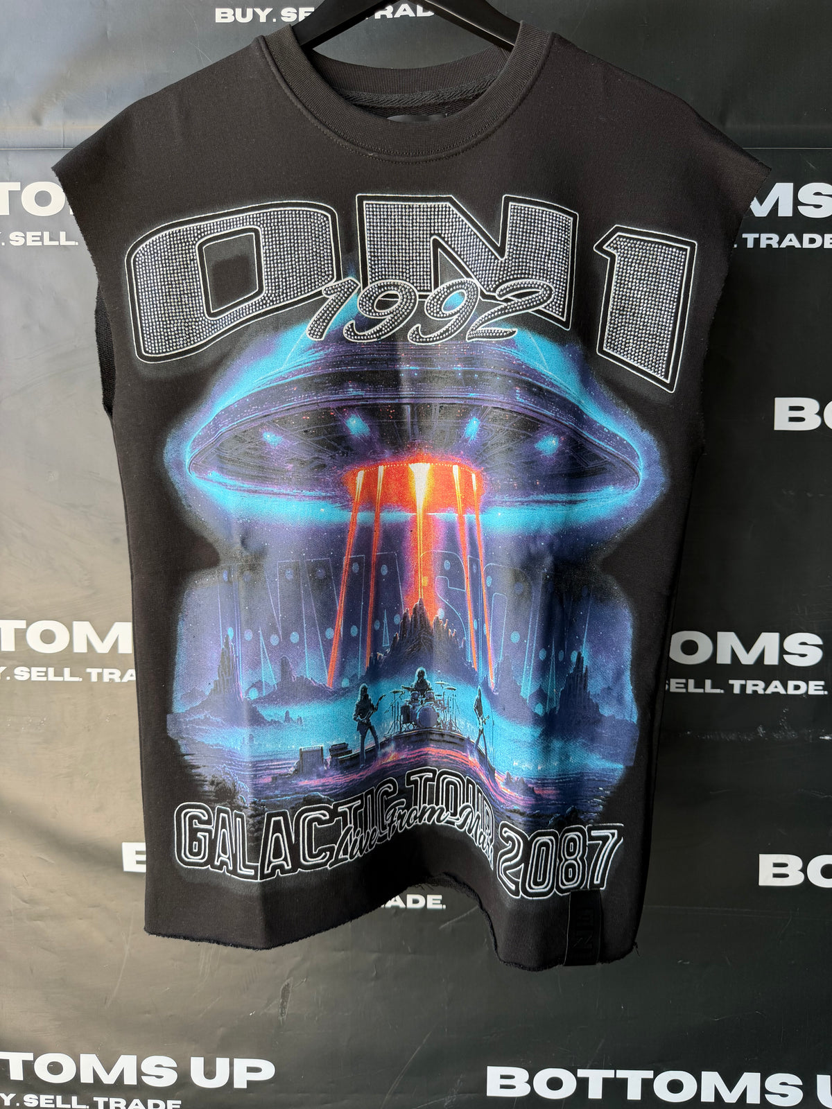 Rich Oni Galactic 2087 Sleeveless T-Shirt In Black