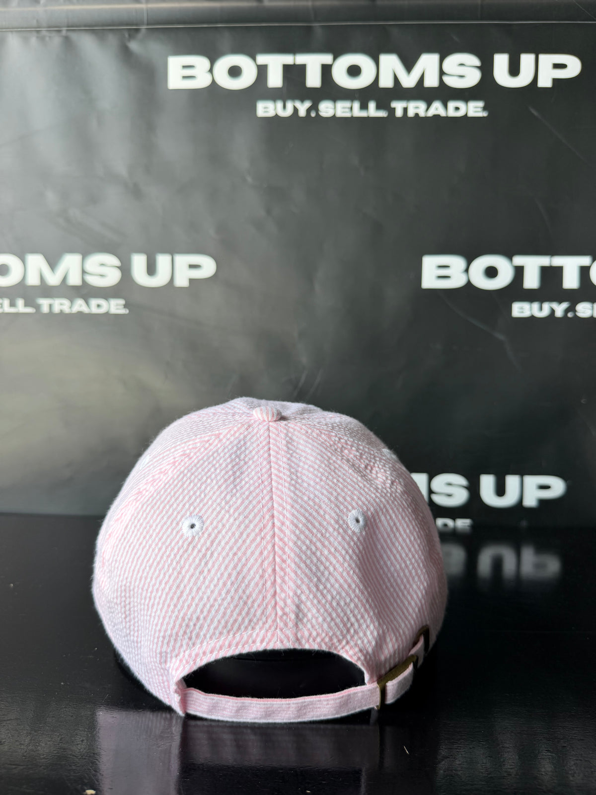 New York Mets New Era Seersucker Pinstripe Strapback Hat In Pink