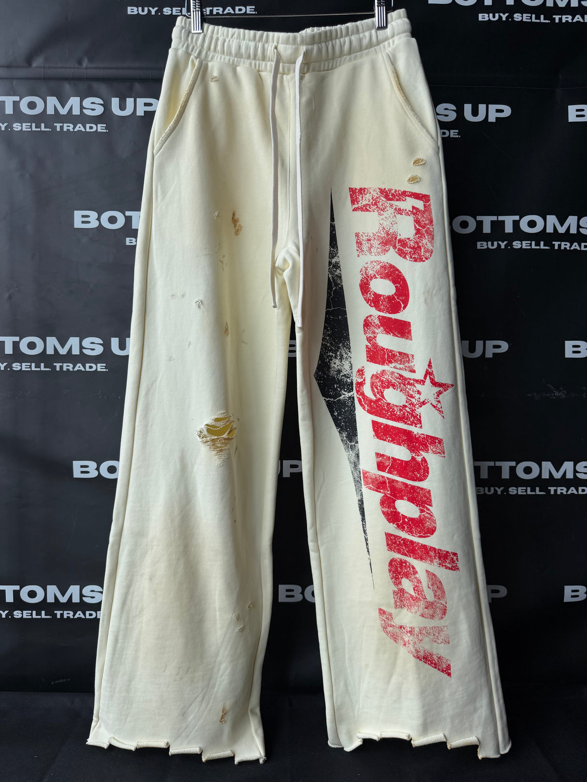 RoughPlay Flare Sweatpants In Tan / Red