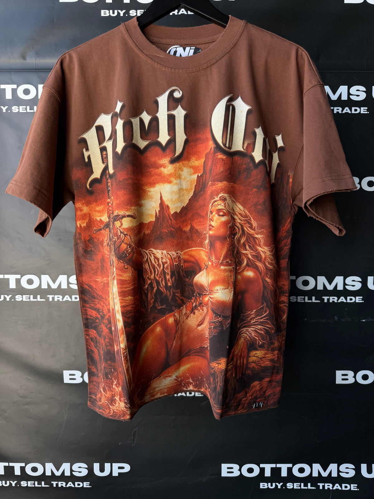 Rich Oni Inferno Graphic T-Shirt In Brown