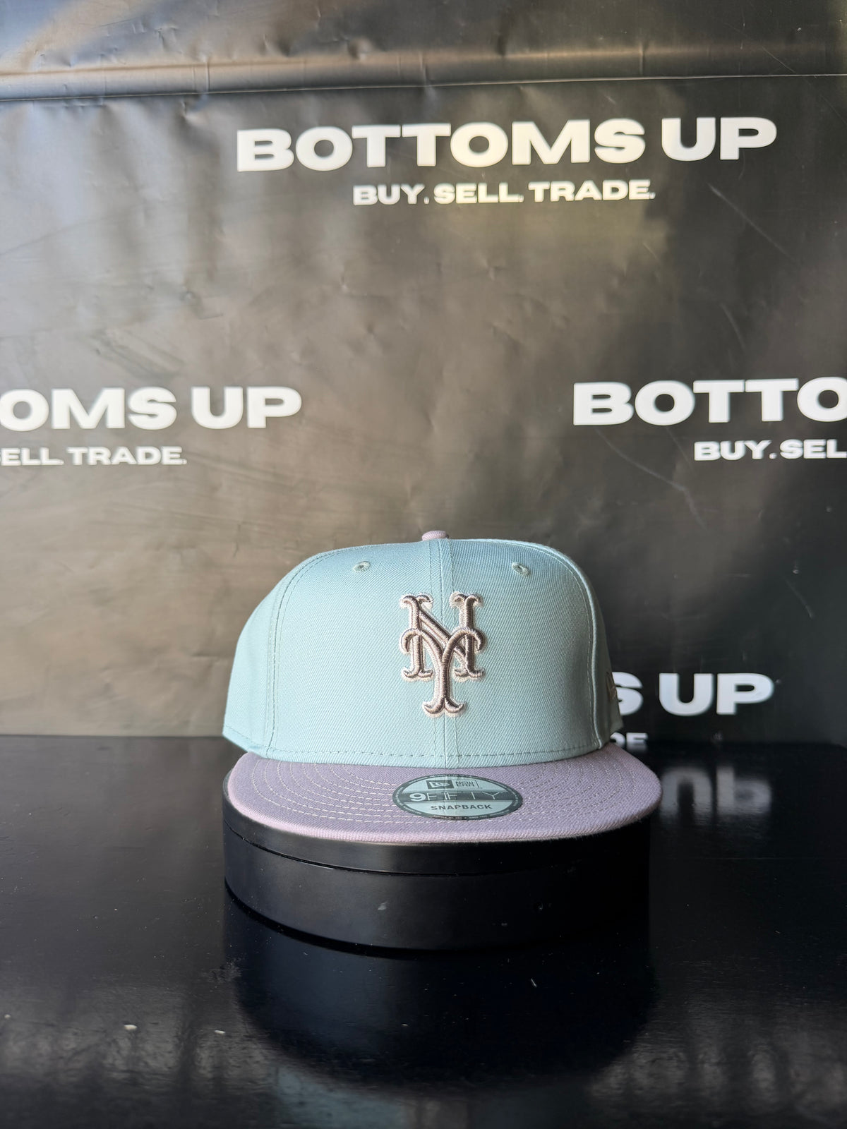 New York Mets New Era 9FIFTY Snapback Hat In Mint / Pale Mauve
