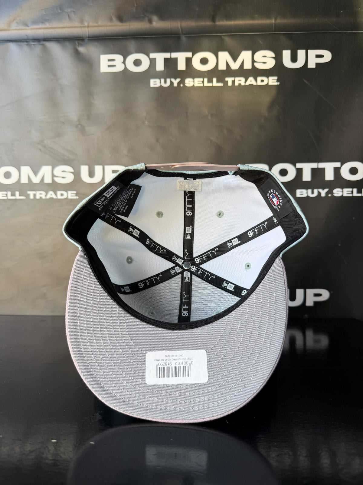 New York Mets New Era 9FIFTY Snapback Hat In Mint / Pale Mauve