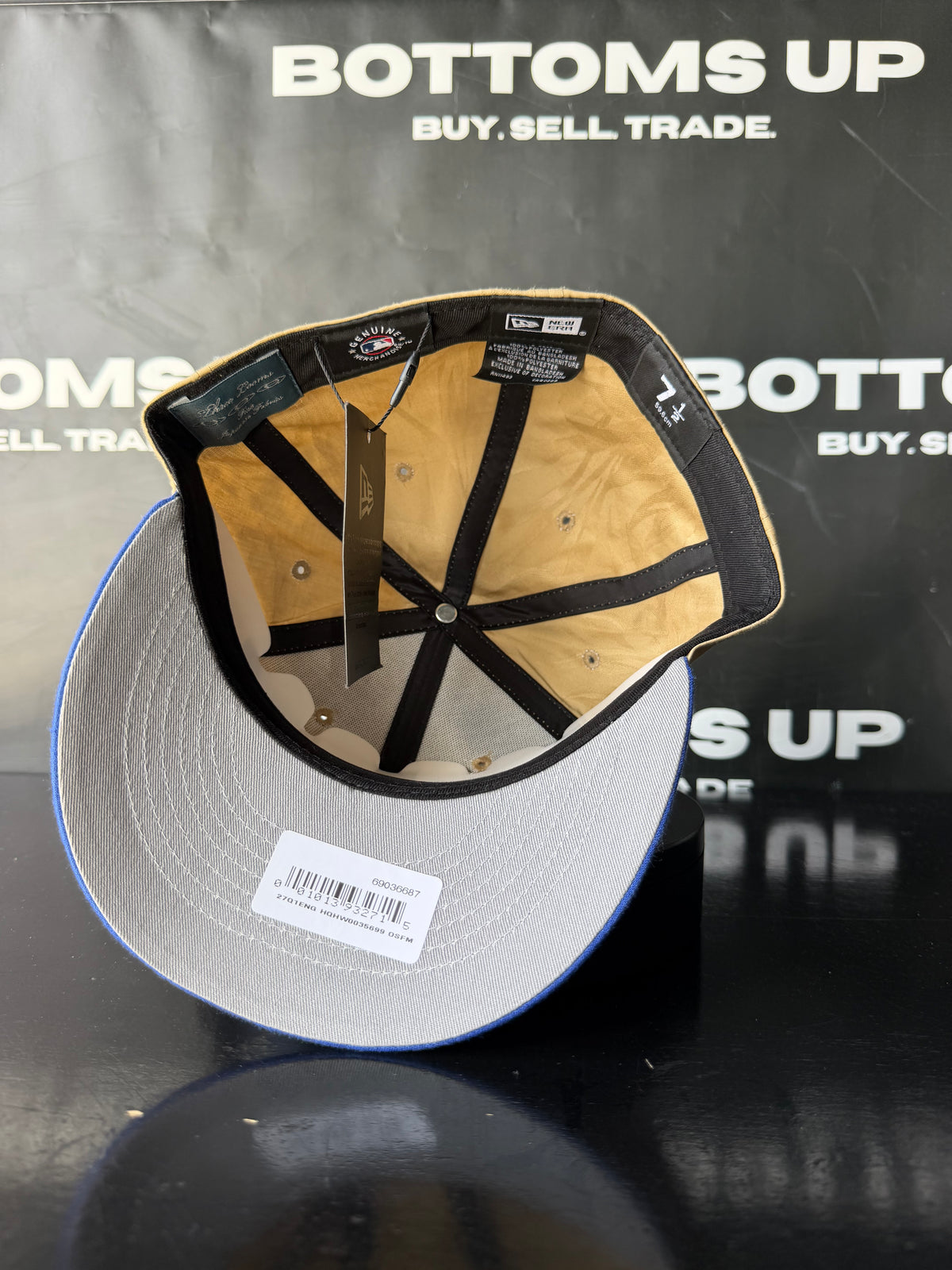 New Era x Three Looms New York Mets 59FIFTY Fitted Hat – Khaki Camo / Royal Blue – Size 7 1/2