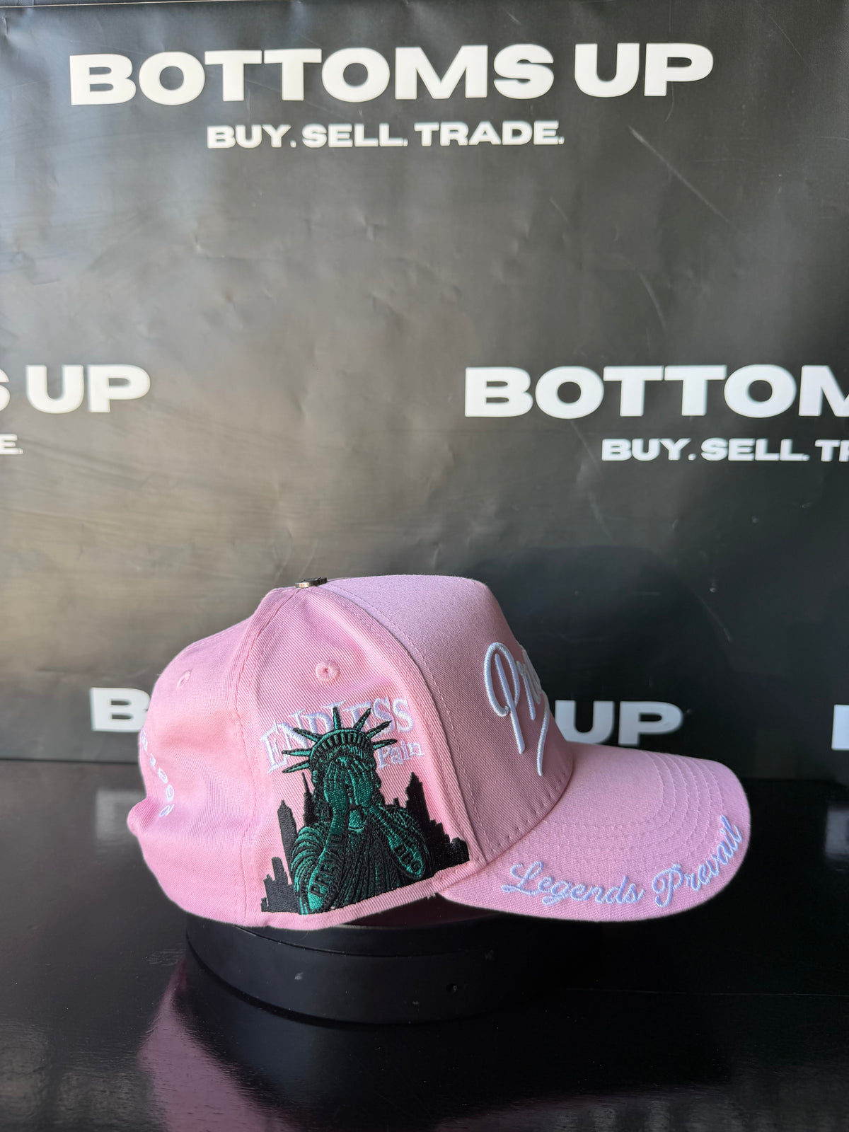 Legends Prevail Prevail Snapback Hat in Pink