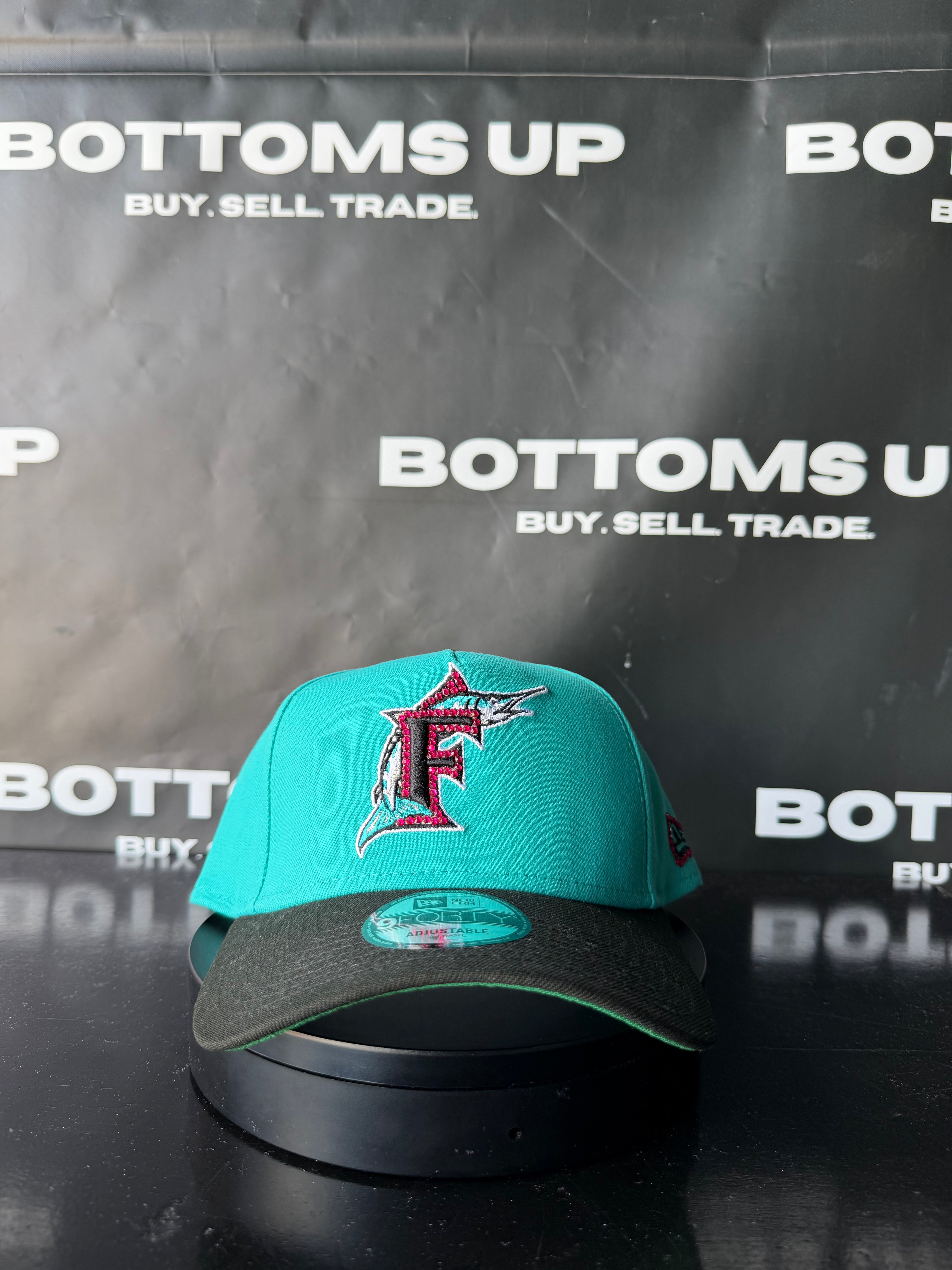 New Era 9Forty Fitted: Florida Marlins Teal Customized