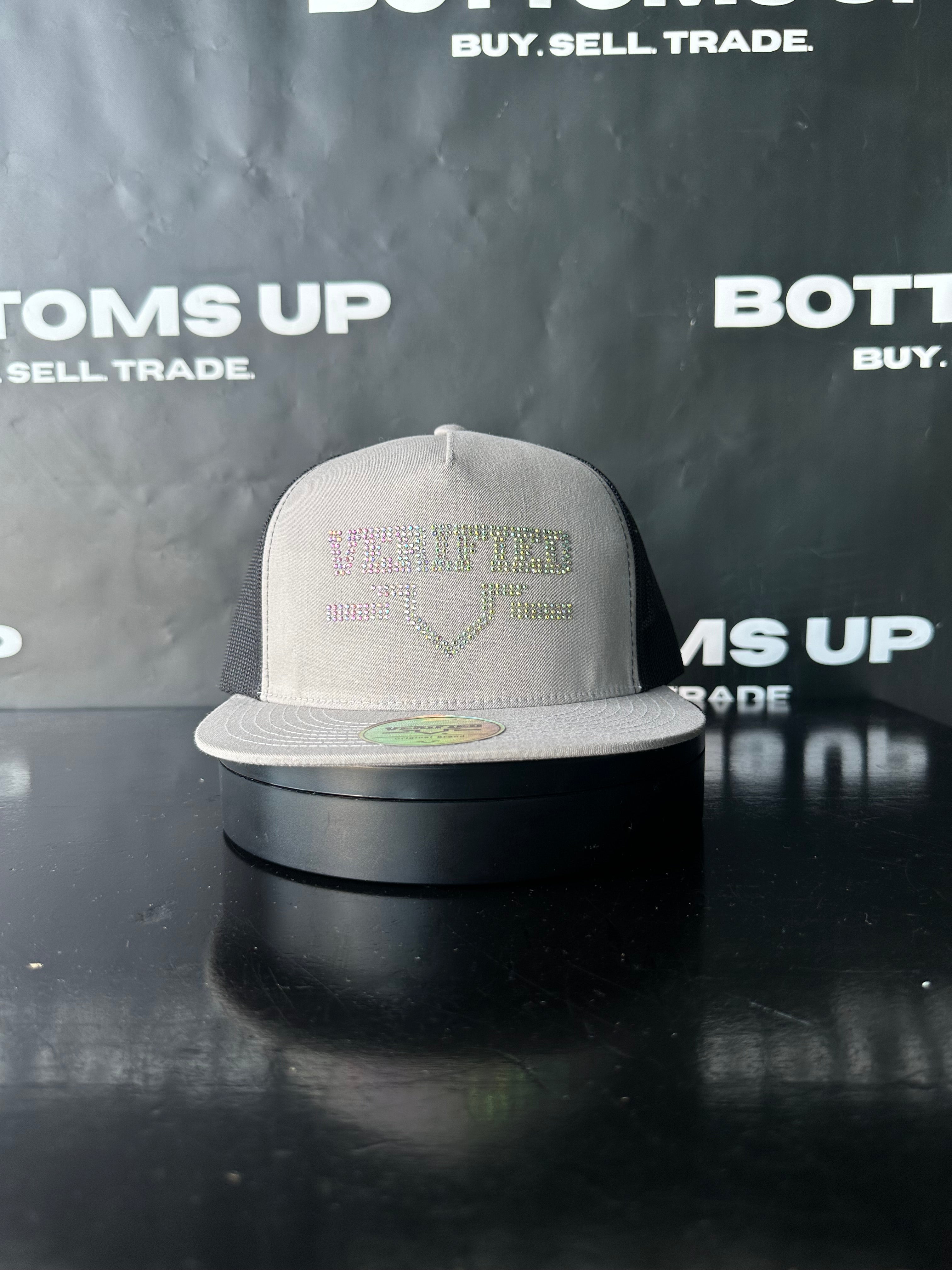 Verified Star Grey & Colored Rhinestone Snapback Hat