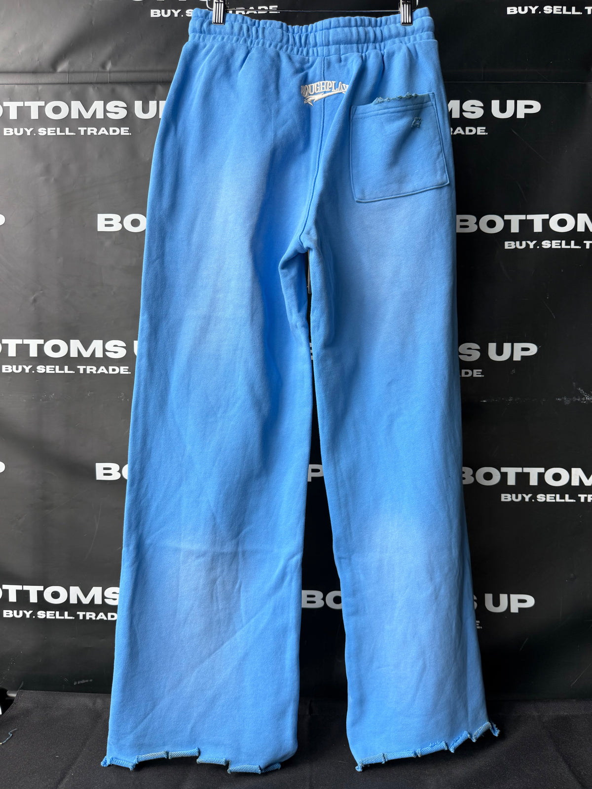 RoughPlay Flare Sweatpants In Royal / White