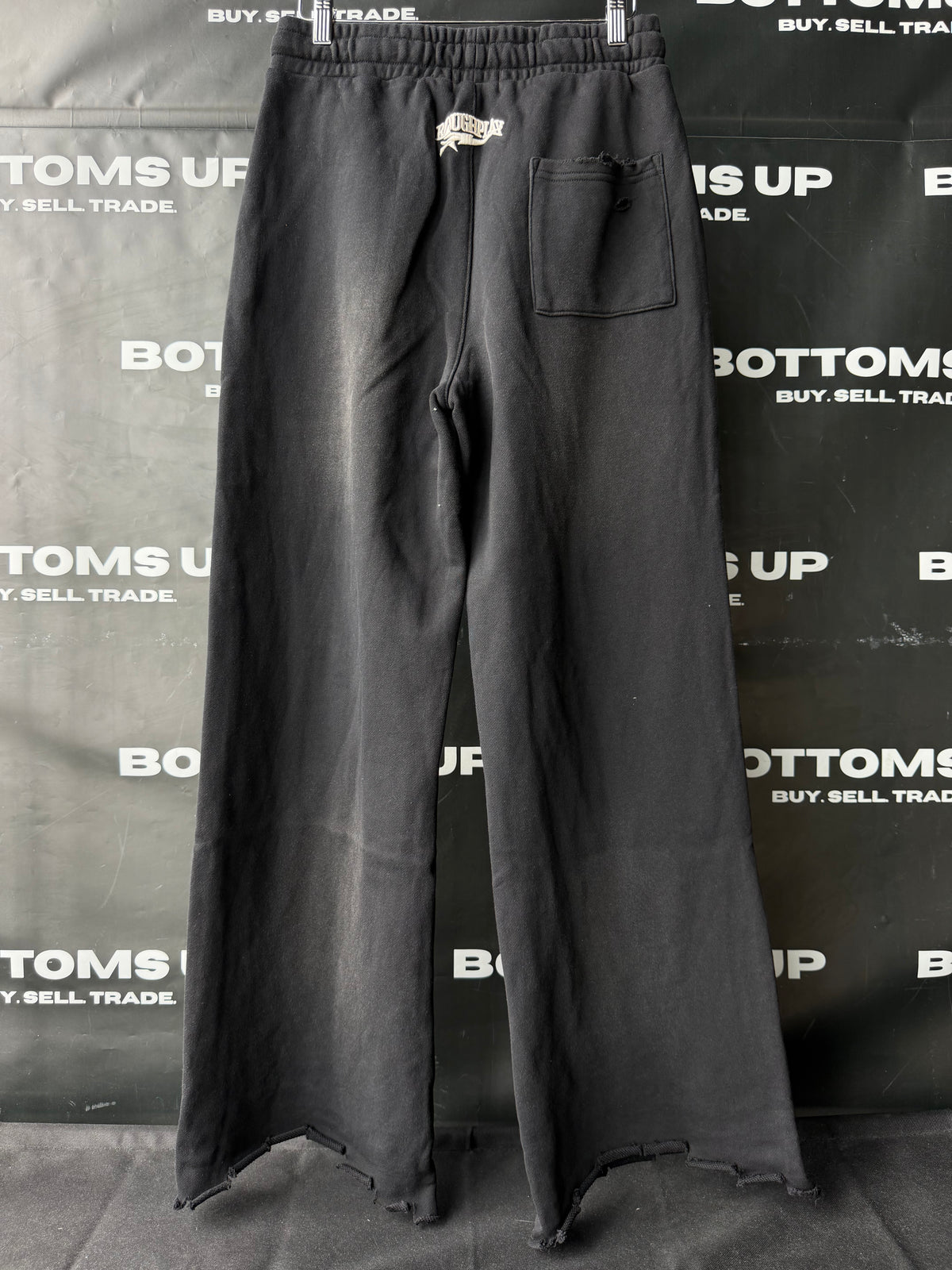 RoughPlay Flare Sweatpants In Black / Green