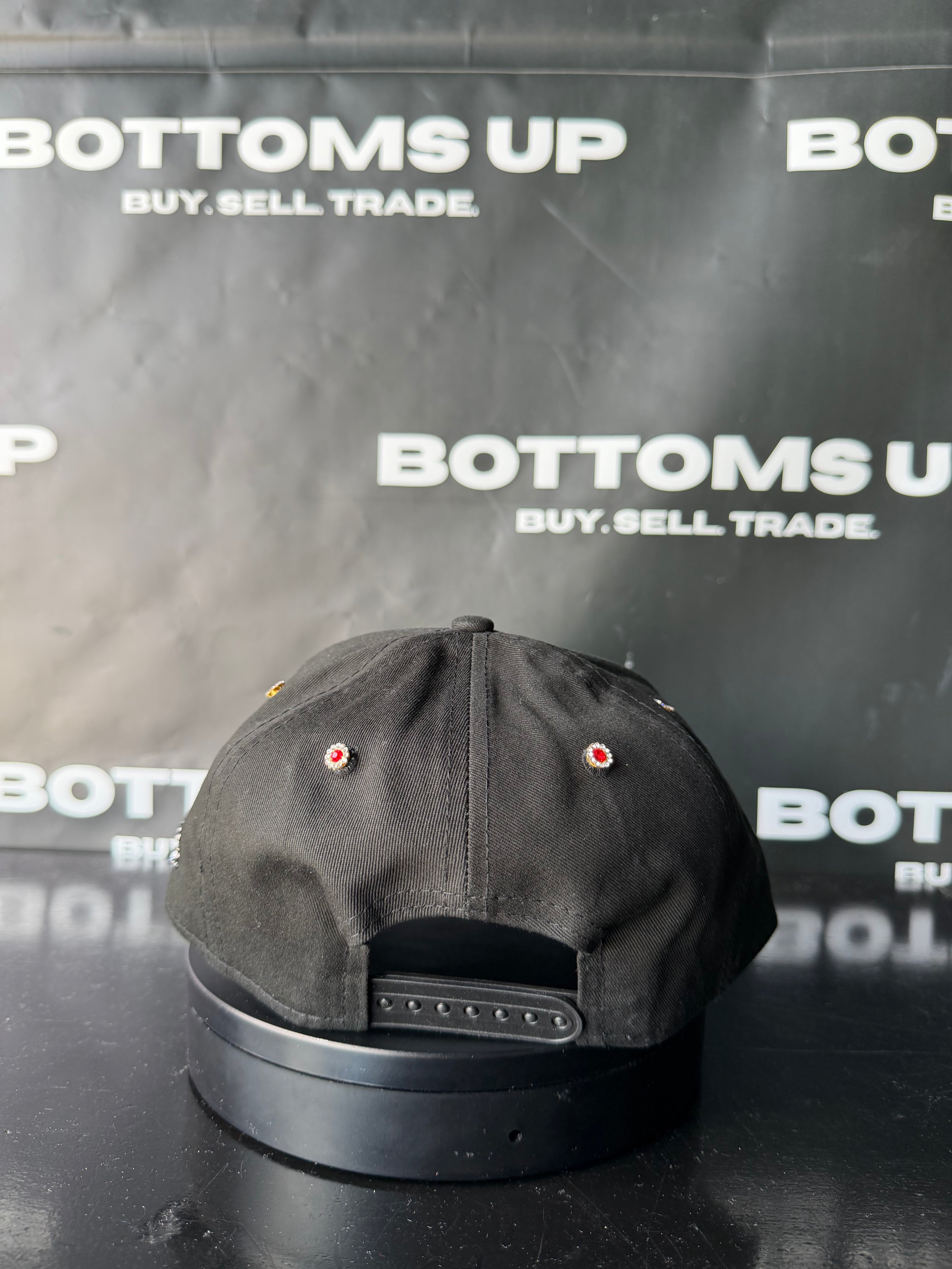 New Era 9Forty Fitted: Florida Marlins Black Rhinestone Customized