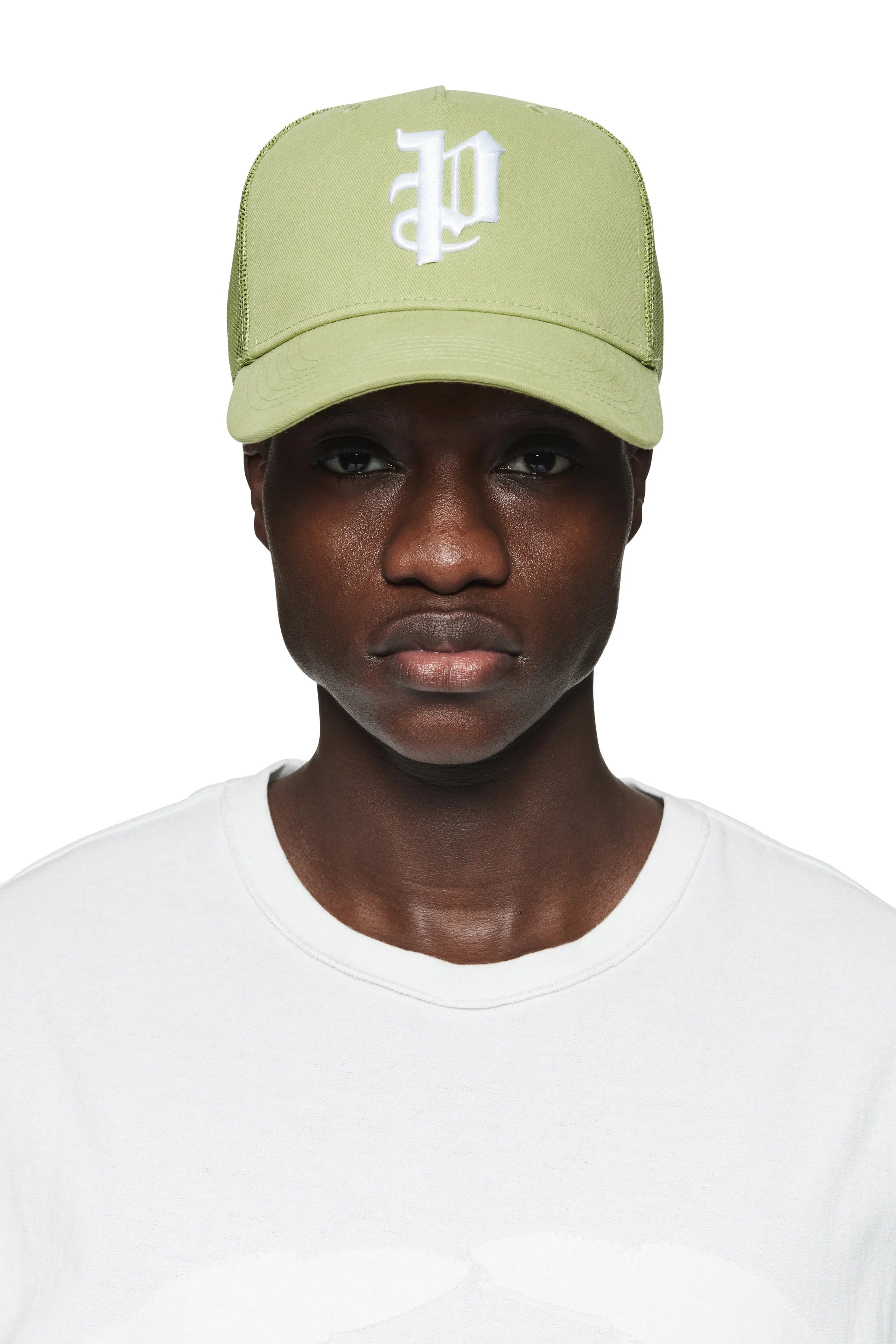 Purple Brand P Logo Trucker Hat Green
